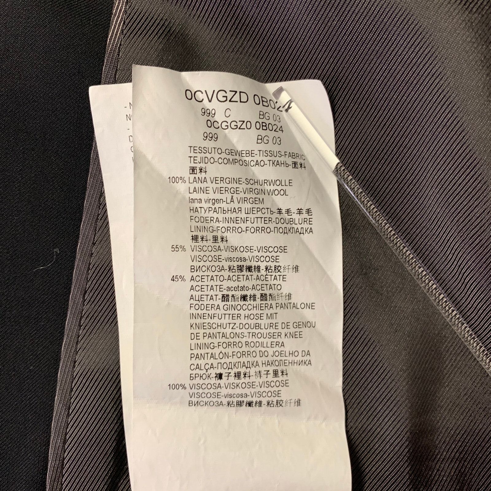 Armani Collezioni ARMANI COLLEZIONI Size 40 Black Wool Notch Lapel Sport Coat Size 40R - 7 Thumbnail
