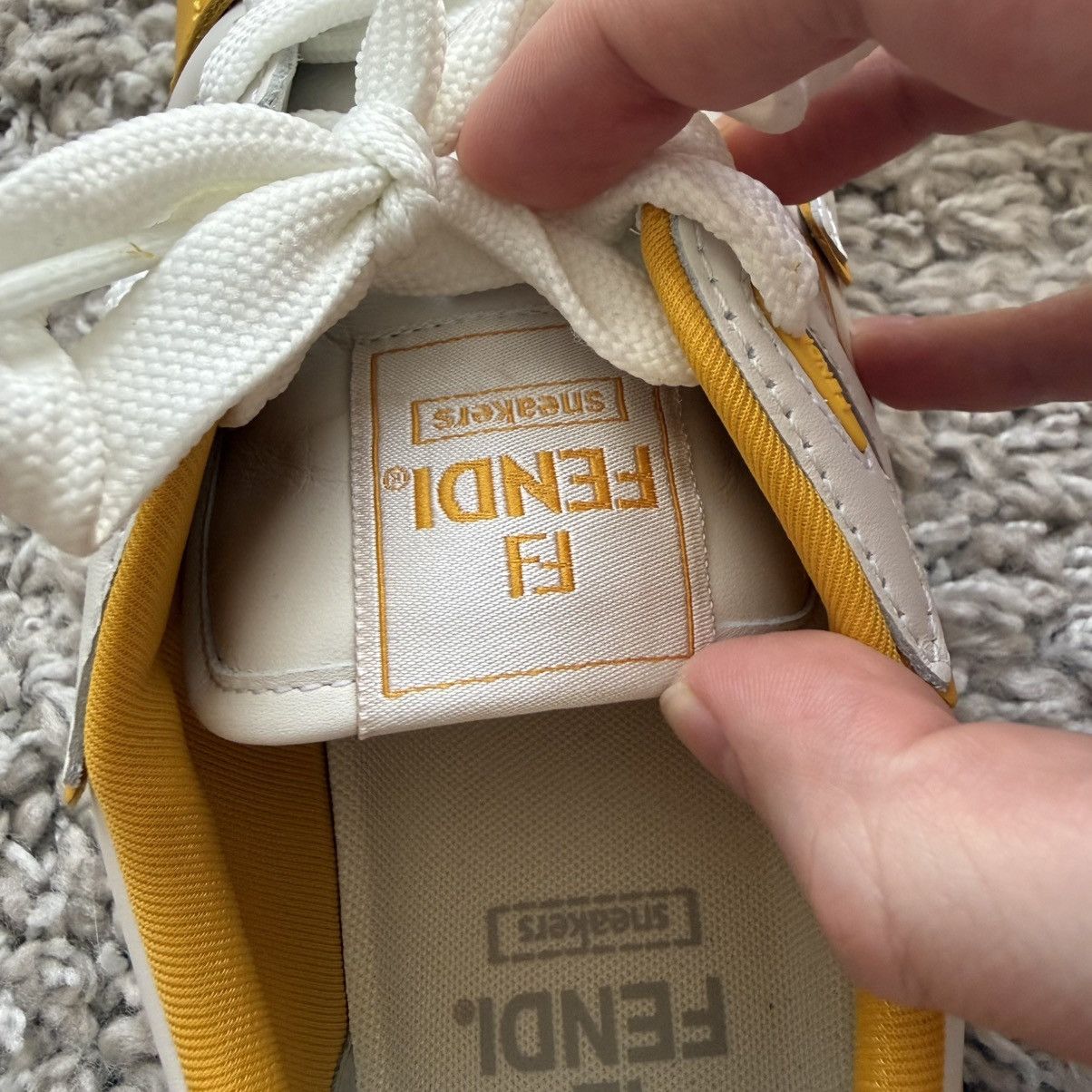 Fendi Fendi Roma sneakers size 42 US9 leather yellow mustard Size US 9 / EU 42 - 10 Thumbnail