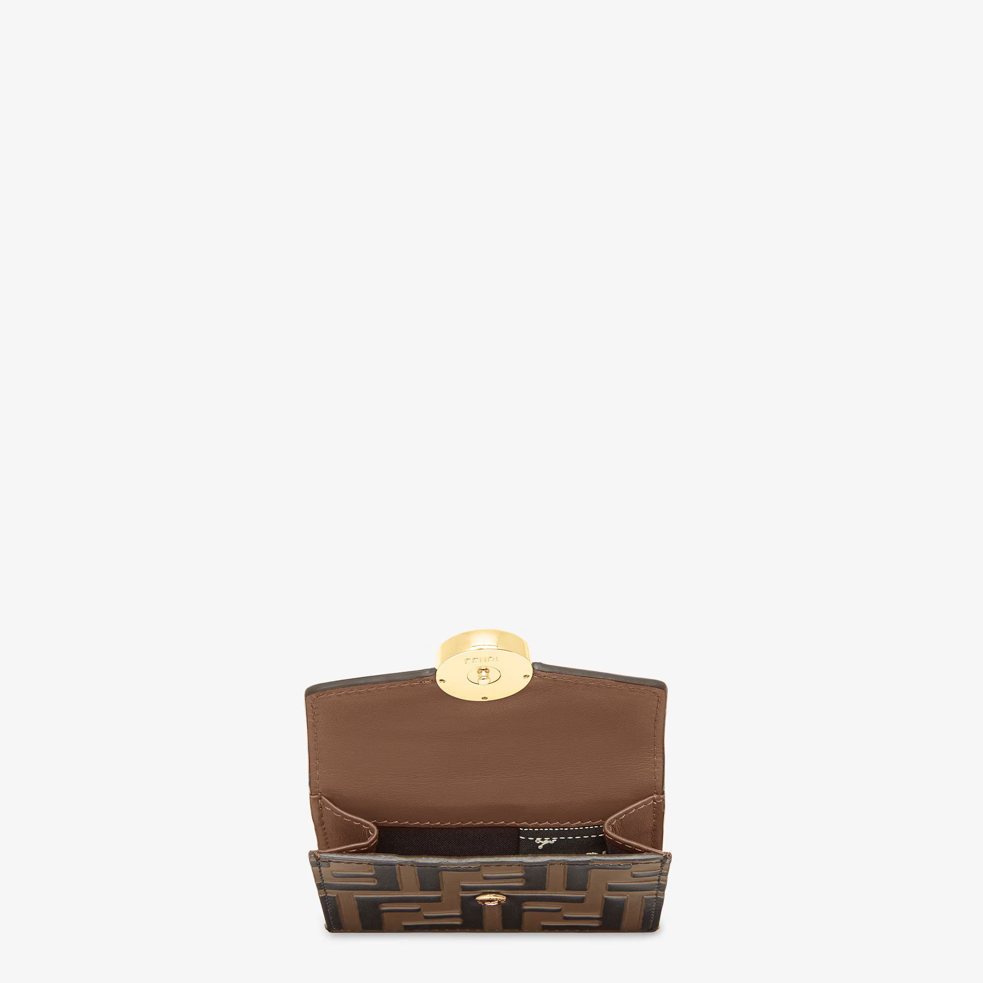 Fendi o1s1wg111225 Size: OS/Micro Trifold in Brown/Black Size ONE SIZE - 3 Thumbnail