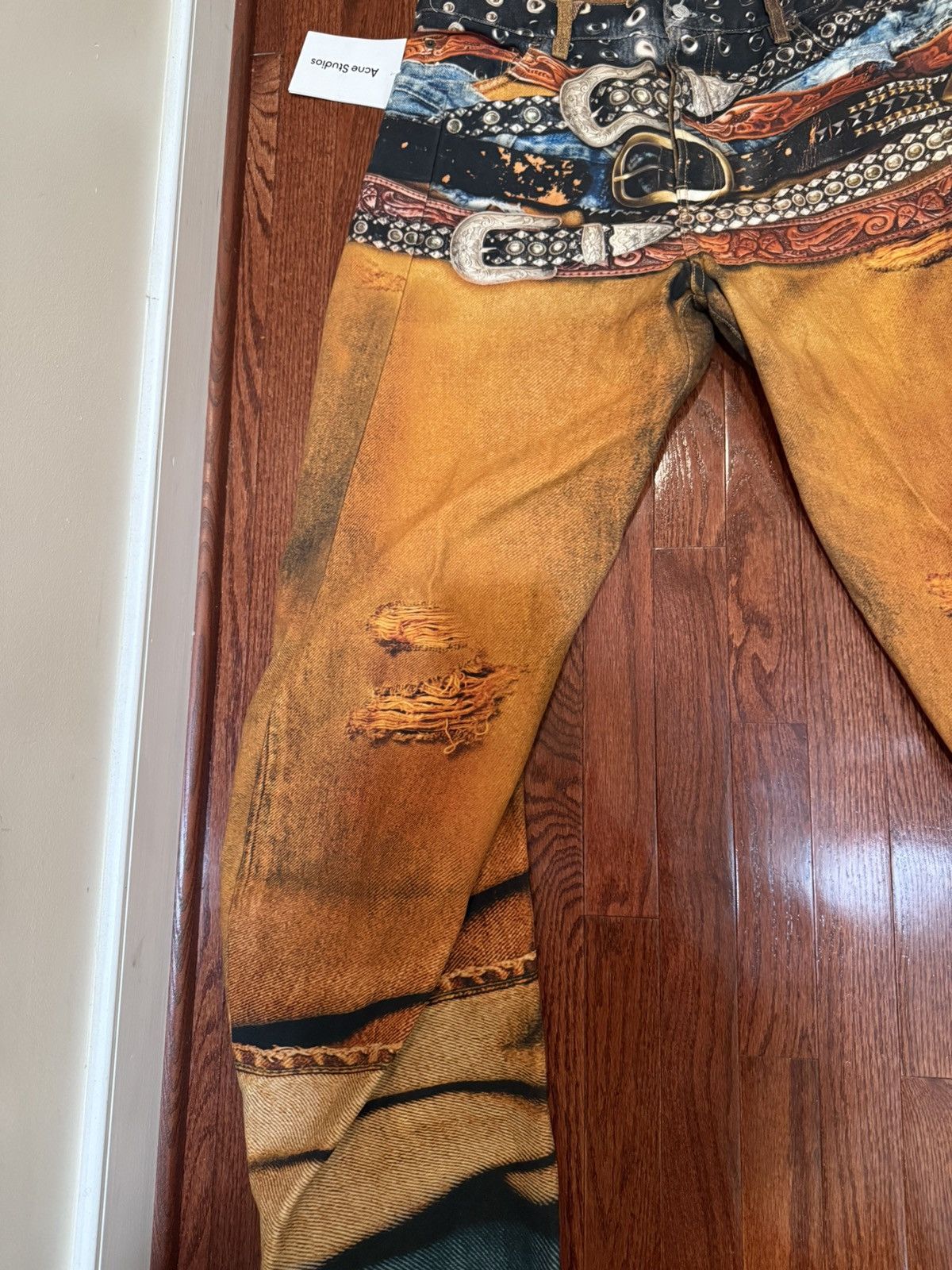 Acne Studios Acne Studio Trompe Orange Stacked Belt Jeans Size US 36 / EU 52 - 5 Thumbnail