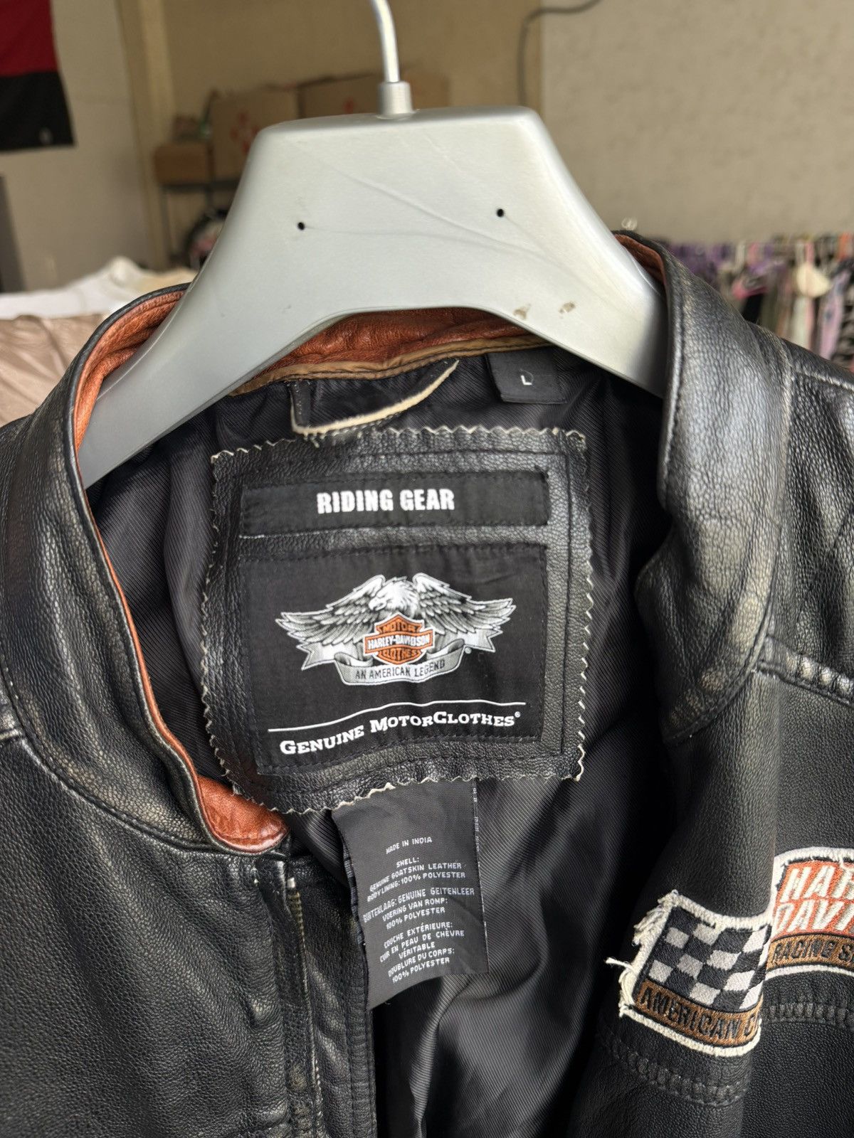 Harley Davidson HARLEY-DAVIDSON Leather Jacket men’s black Distressed size L Size US L / EU 52-54 / 3 - 14 Thumbnail