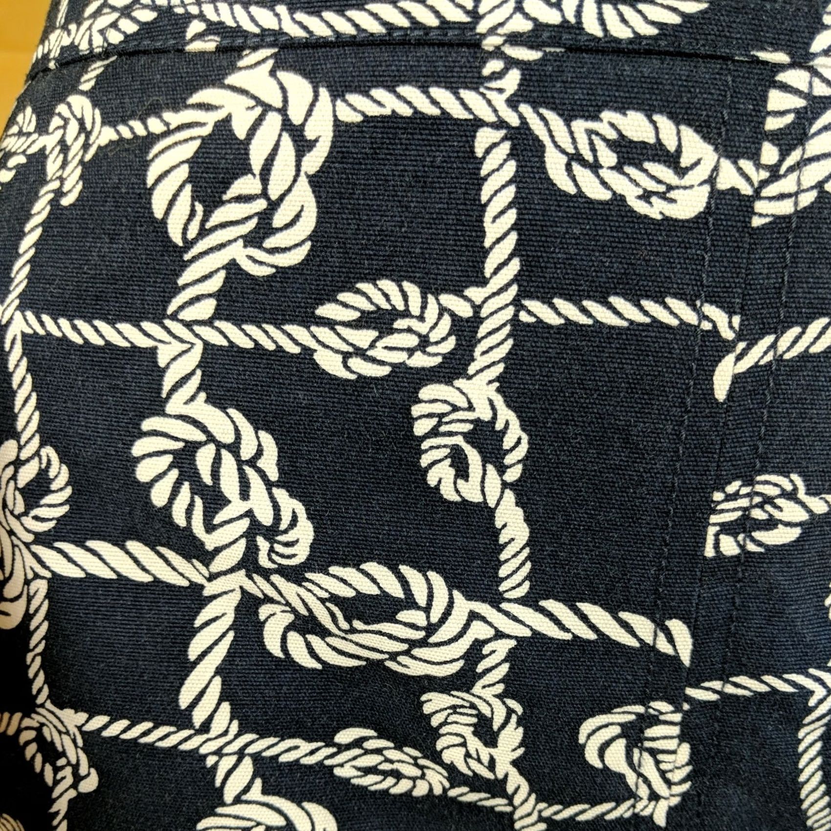 Talbots Talbots Skirt Navy White Rope Nautical Petite 10P A-Line Pockets Knee Length Womens Size 32" / US 10 / IT 46 - 2 Thumbnail