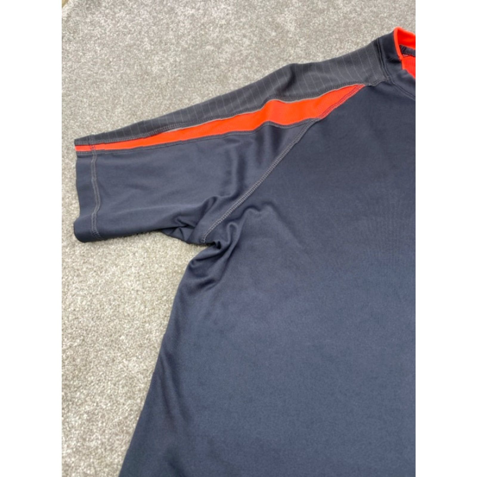 Asics ASICS Running Shirt Men’s Large Short Sleeve Gray Orange Lightweight 6006 Size US L / EU 52-54 / 3 - 3 Thumbnail