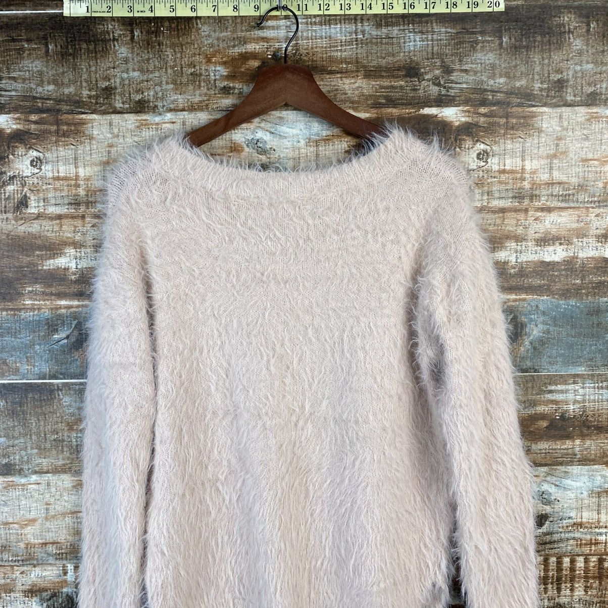 Japanese Brand DL Khalita Pink fur shaggy Knitwear #C1063 Size M / US 6-8 / IT 42-44 - 13 Thumbnail