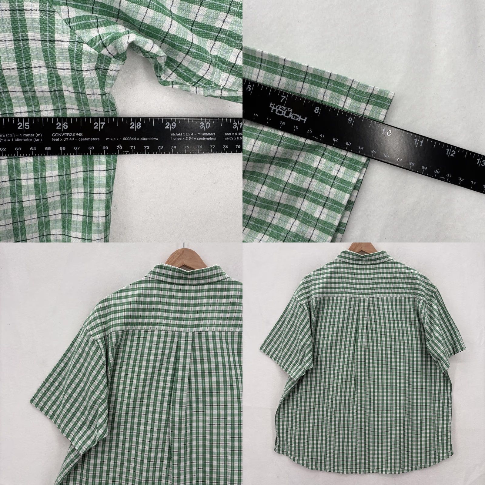 Bugle Boy VINTAGE Bugle Boy Shirt Mens XL Green White Plaid Short Sleeve Button Down NWT Size US XL / EU 56 / 4 - 8 Thumbnail