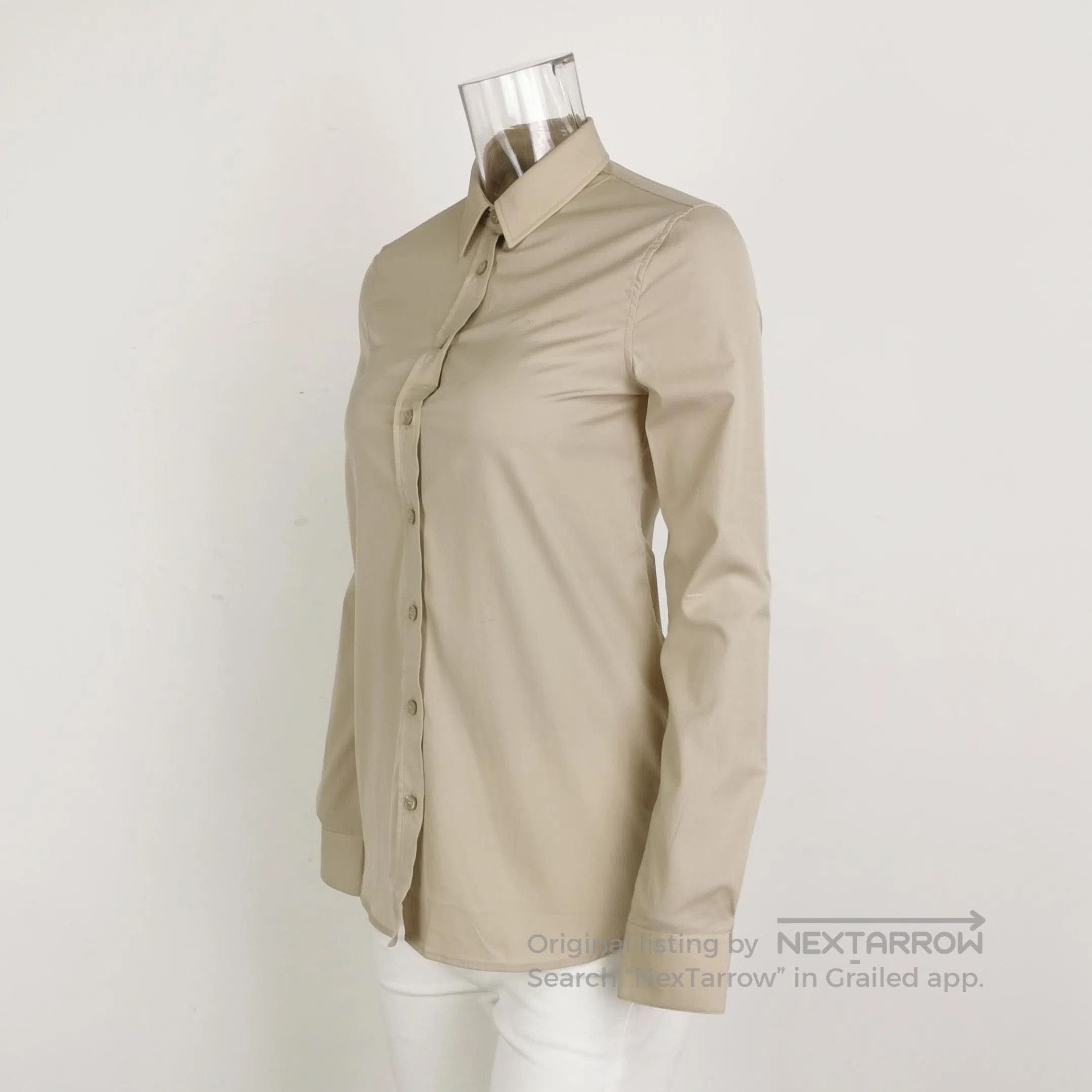 Burberry Burberry Beige Cotton Long Sleeve Shirt . Size US XS / EU 42 / 0 - 1 Thumbnail
