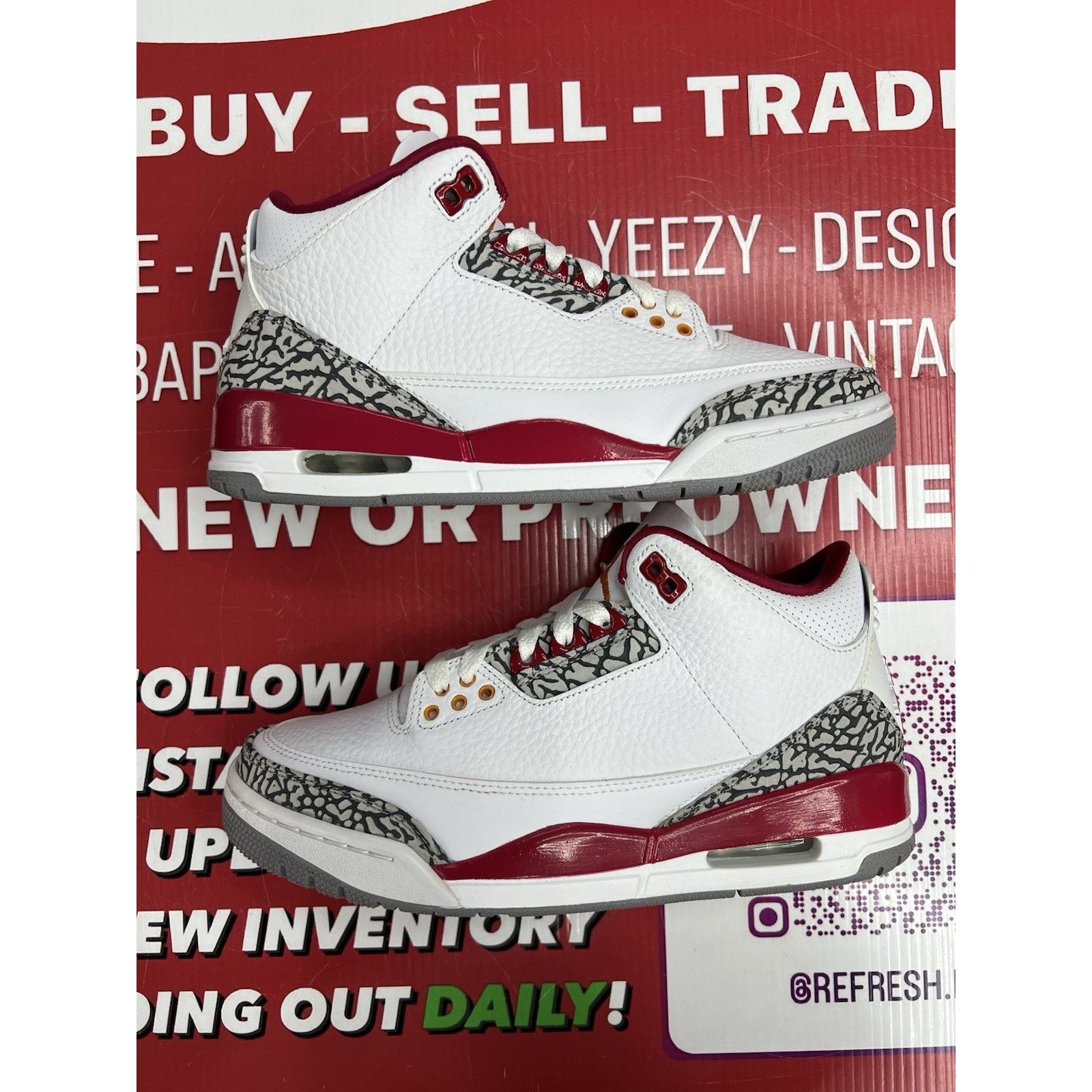 Jordan Brand Air Jordan 3 Retro Cardinal Red Size 7M CT8532-126 Size US 7 / EU 40 - 3 Thumbnail