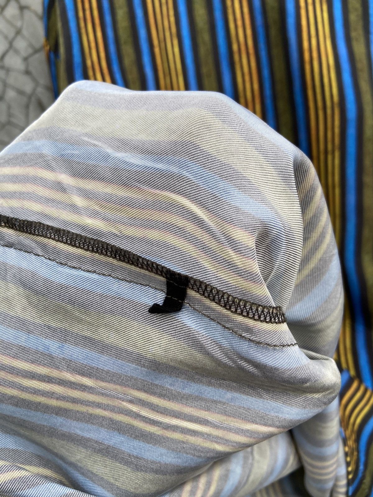 TOGA VIRILIS AW2021 Toga Virilis 50s Classics Stripe Asymetric Shirts Size US L / EU 52-54 / 3 - 15 Thumbnail