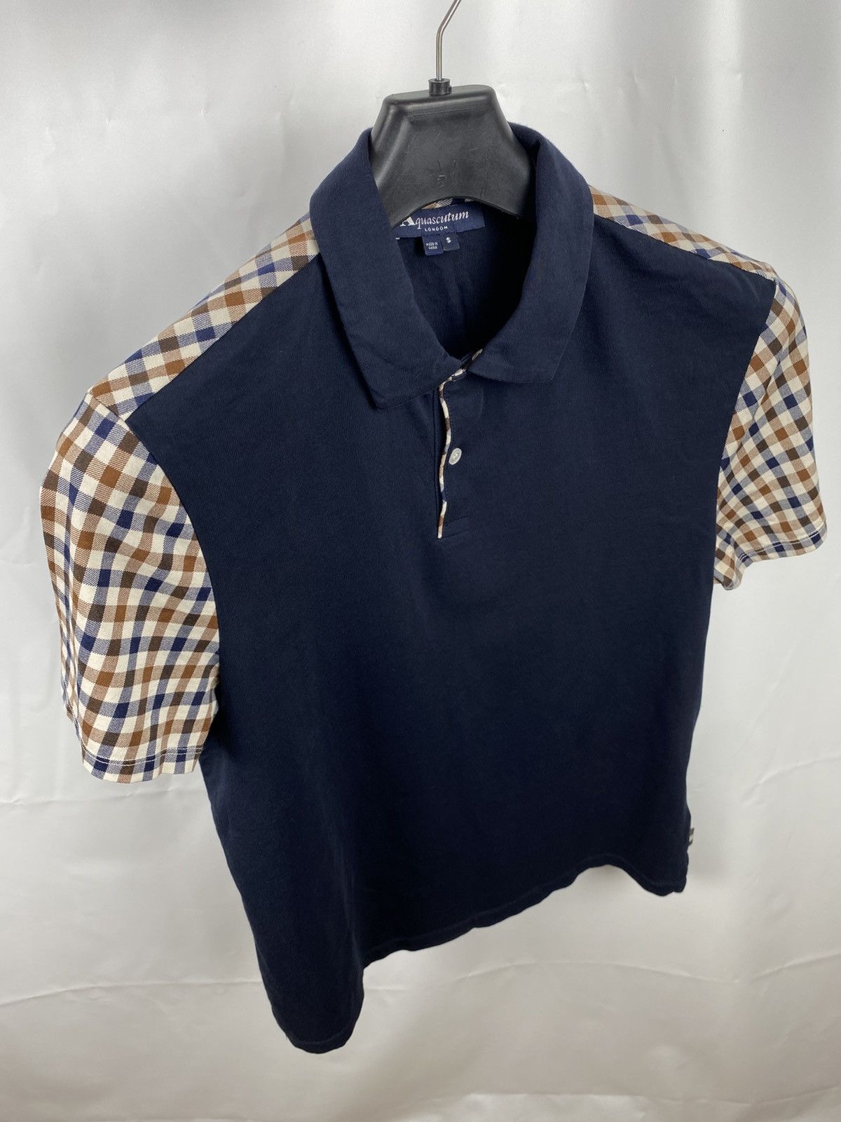 Aquascutum Aquascutum Men Blue Checkered Polo Shirt size S Size US S / EU 44-46 / 1 - 7 Thumbnail