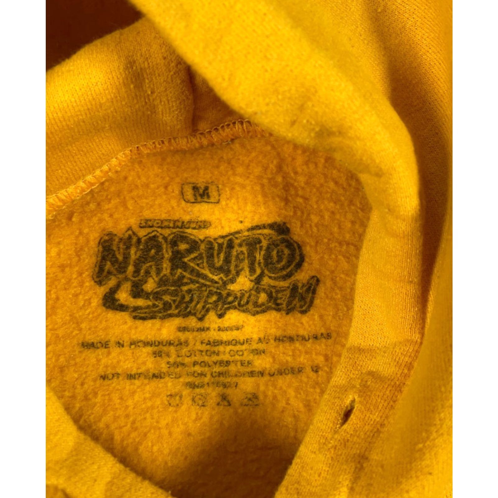 Vintage Naruto Shippuden Hoodie Sweatshirt Adult Medium Yellow Graphic Print 90s Retro Anime Mens Size US M / EU 48-50 / 2 - 3 Thumbnail