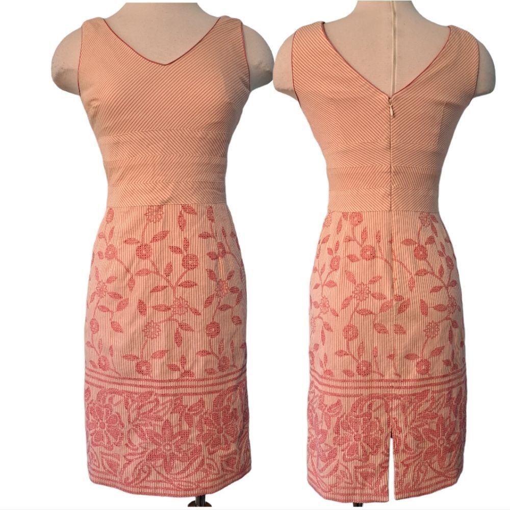 Other Kay Unger Floral Embroidered Dress Size 2 Pink NWOT Size XS / US 0-2 / IT 36-38 - 1 Thumbnail