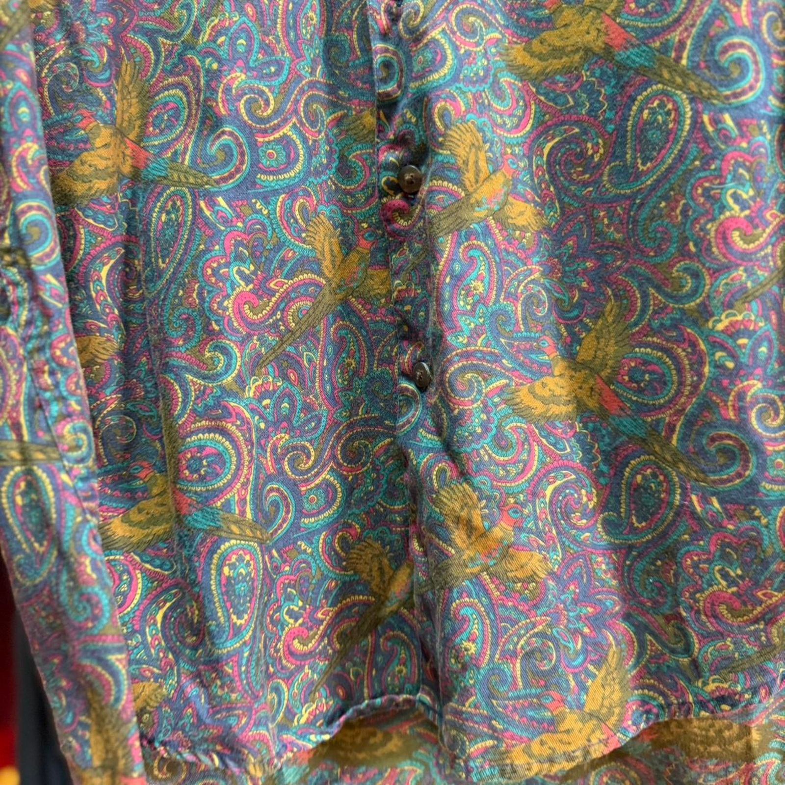 Gap × Vintage Vintage 90s Gap Pheasant Animal All Over Print Shirt Size US M / EU 48-50 / 2 - 4 Thumbnail