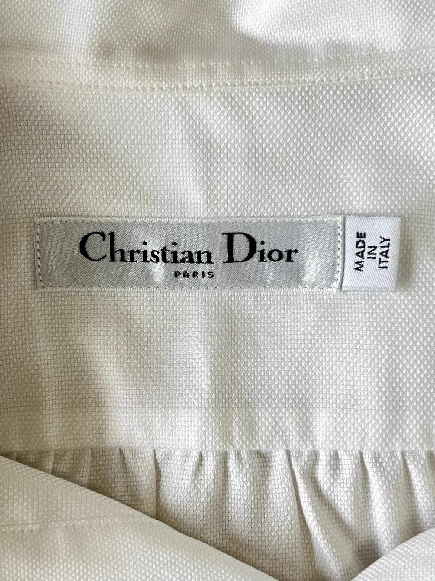 Dior Dior White CD Bee Embroidered Shirt Dress 34 Size XS / US 0-2 / IT 36-38 - 7 Thumbnail