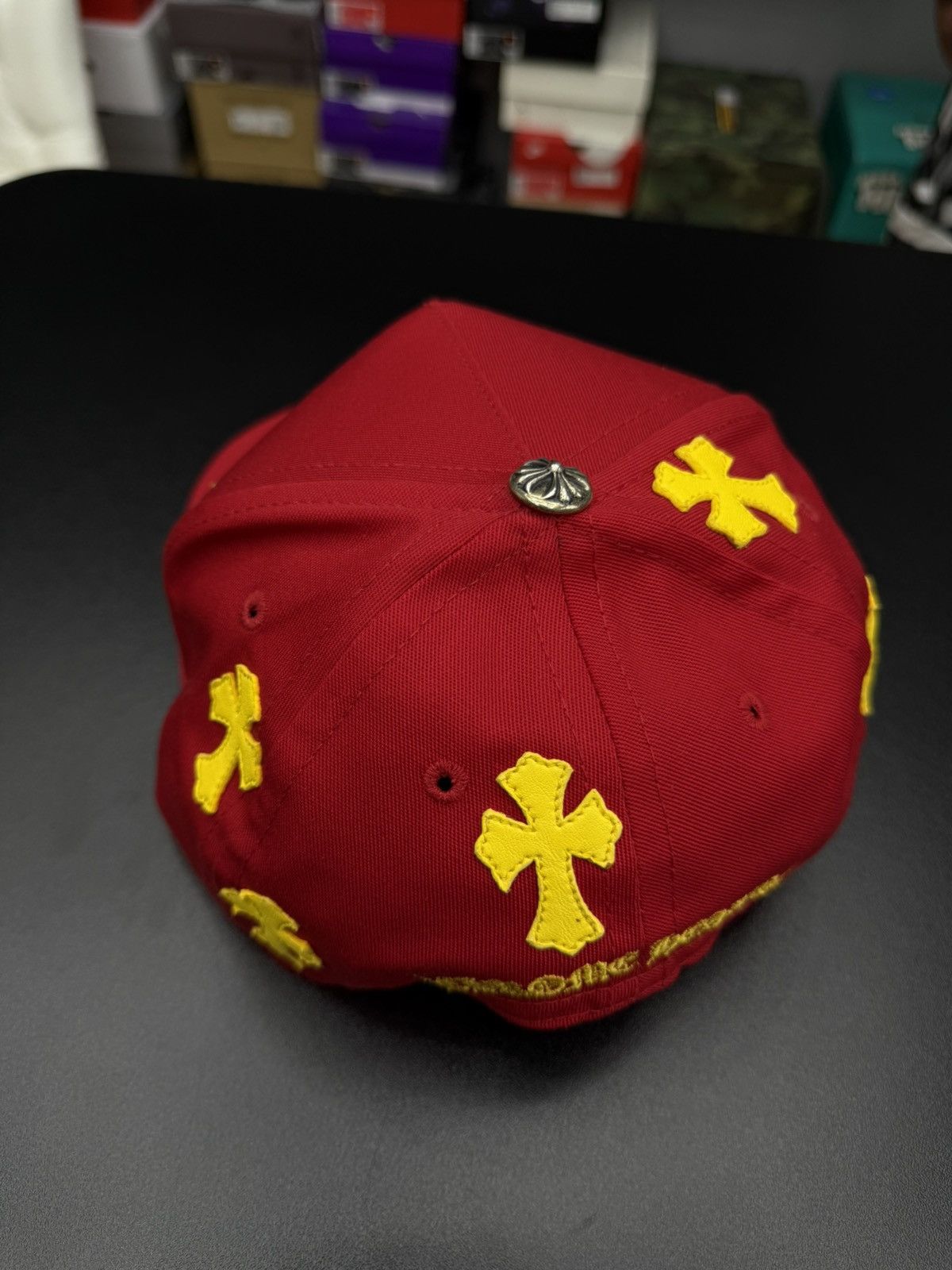 Chrome Hearts Chrome Hearts Red/Yellow Leather Cross Logo SnapBack New Size ONE SIZE - 7 Thumbnail