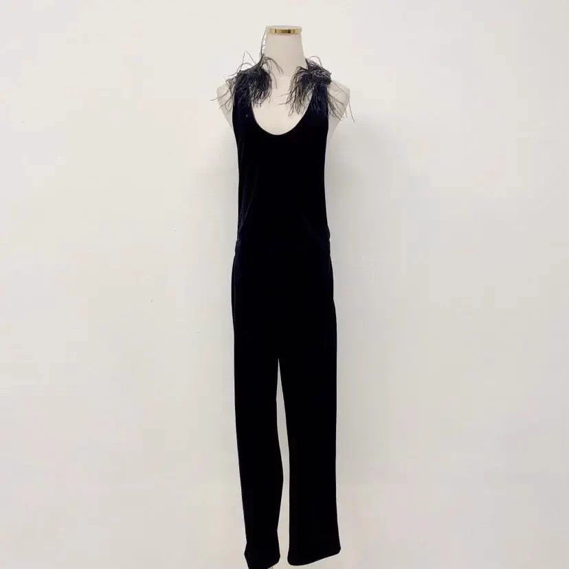 Brunello Cucinelli Brunello Cucinelli Sleeveless Jumpsuit Black Pre-Owned Size M / US 6-8 / IT 42-44 - 1 Thumbnail