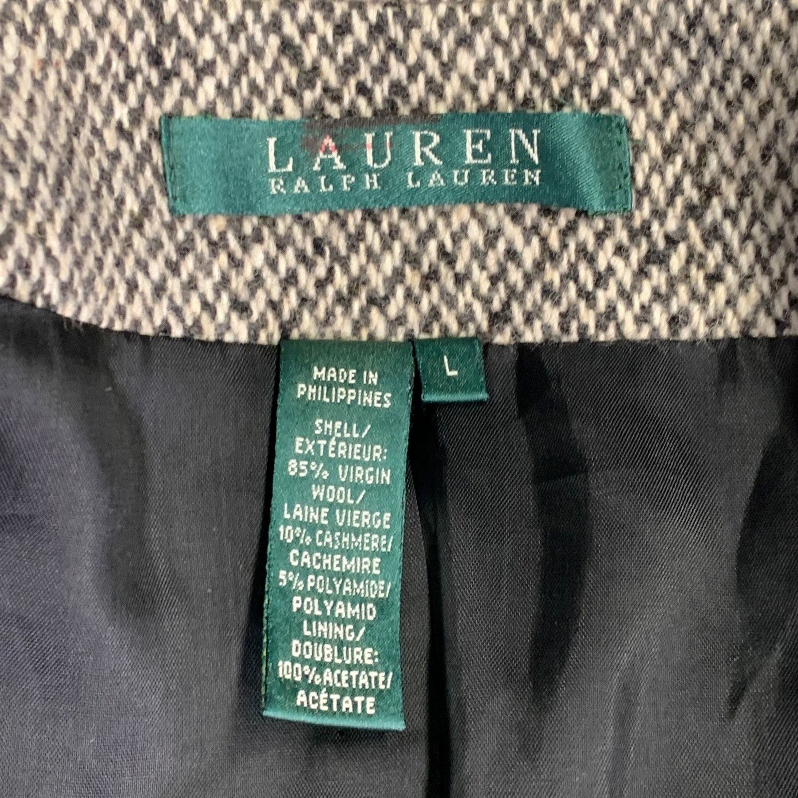 Ralph Lauren RALPH LAUREN Size L Brown Taupe Virgin Wool Blend Jacket Size L / US 10 / IT 46 - 4 Thumbnail