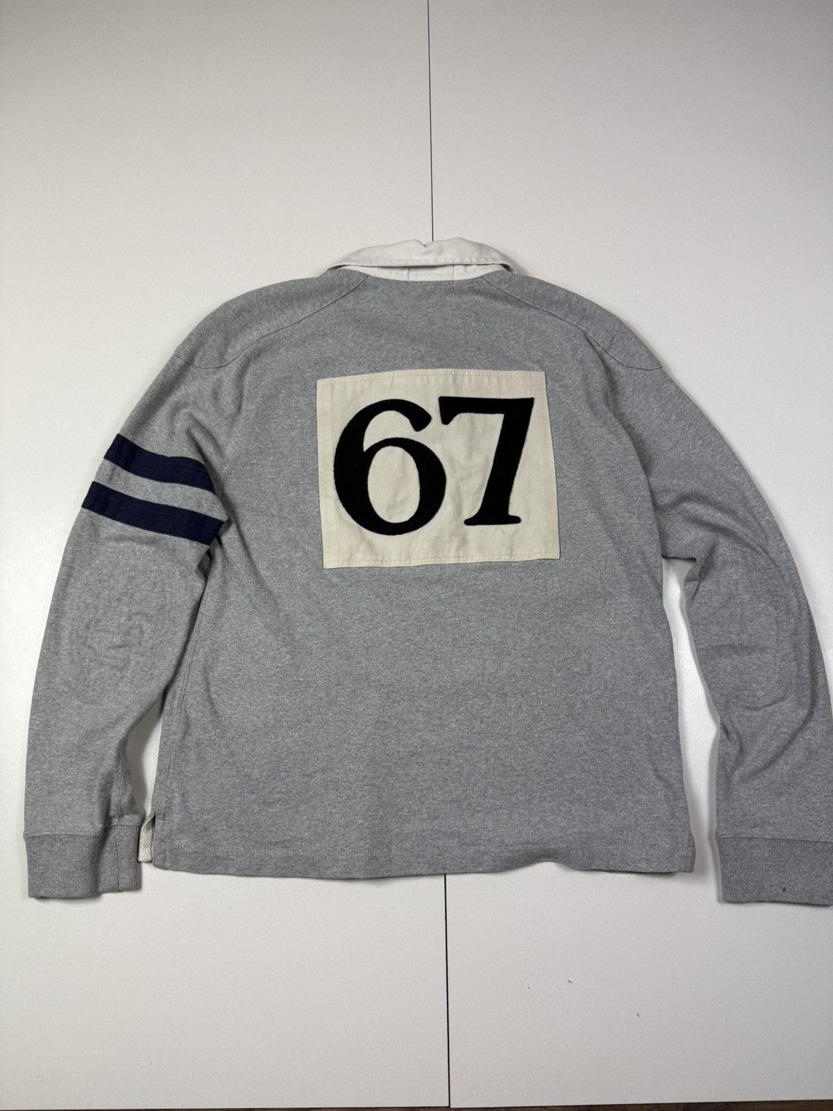Polo Ralph Lauren Vintage Polo Ralph Lauren 67 Rugby Shirt Grey Size US M / EU 48-50 / 2 - 5 Thumbnail