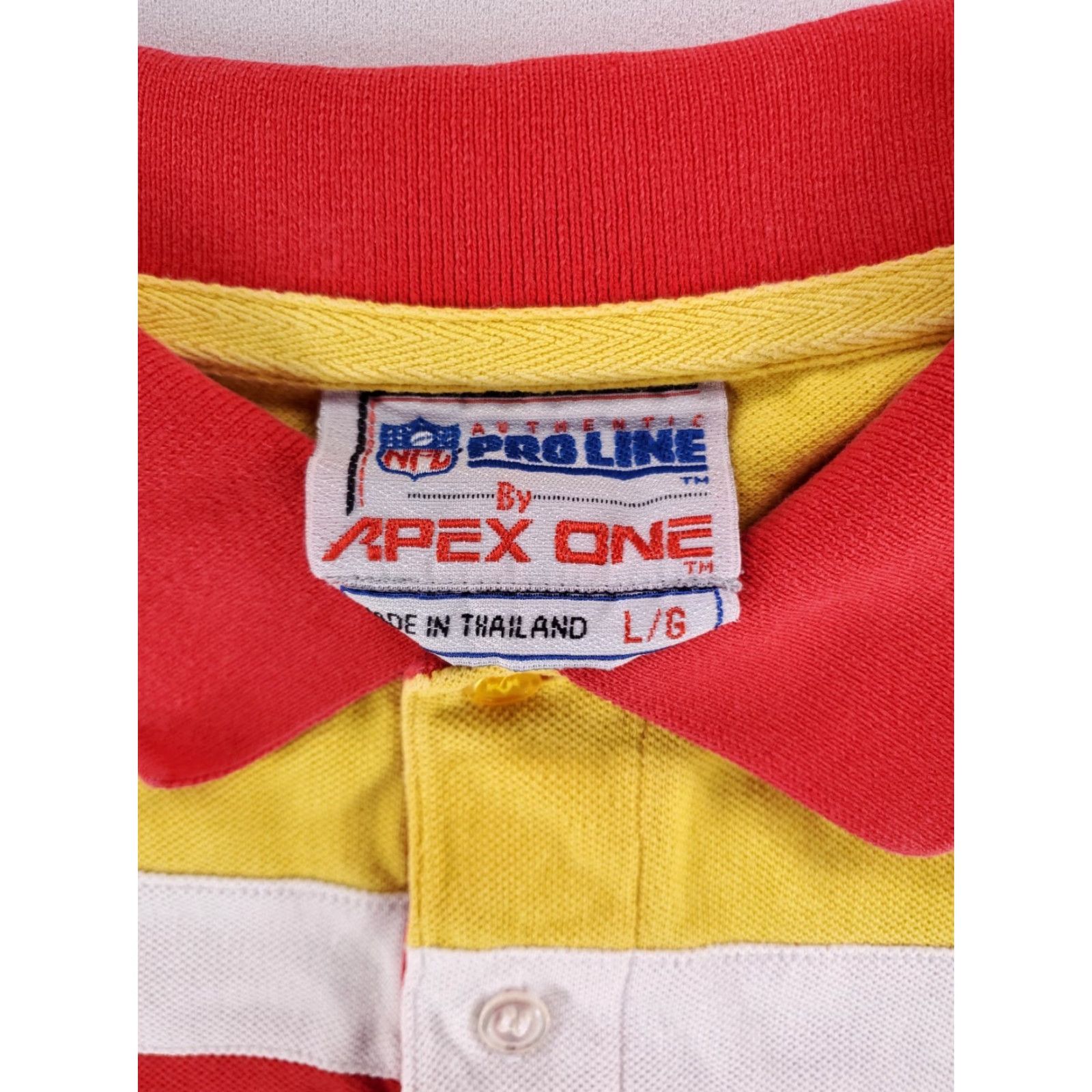 Vintage VINTAGE Kansas City Chiefs Apex One Polo Shirt VTG 90s Pro Line Red Yellow Mens L Polo Shirt Mens L Red Yellow Size US L / EU 52-54 / 3 - 4 Thumbnail