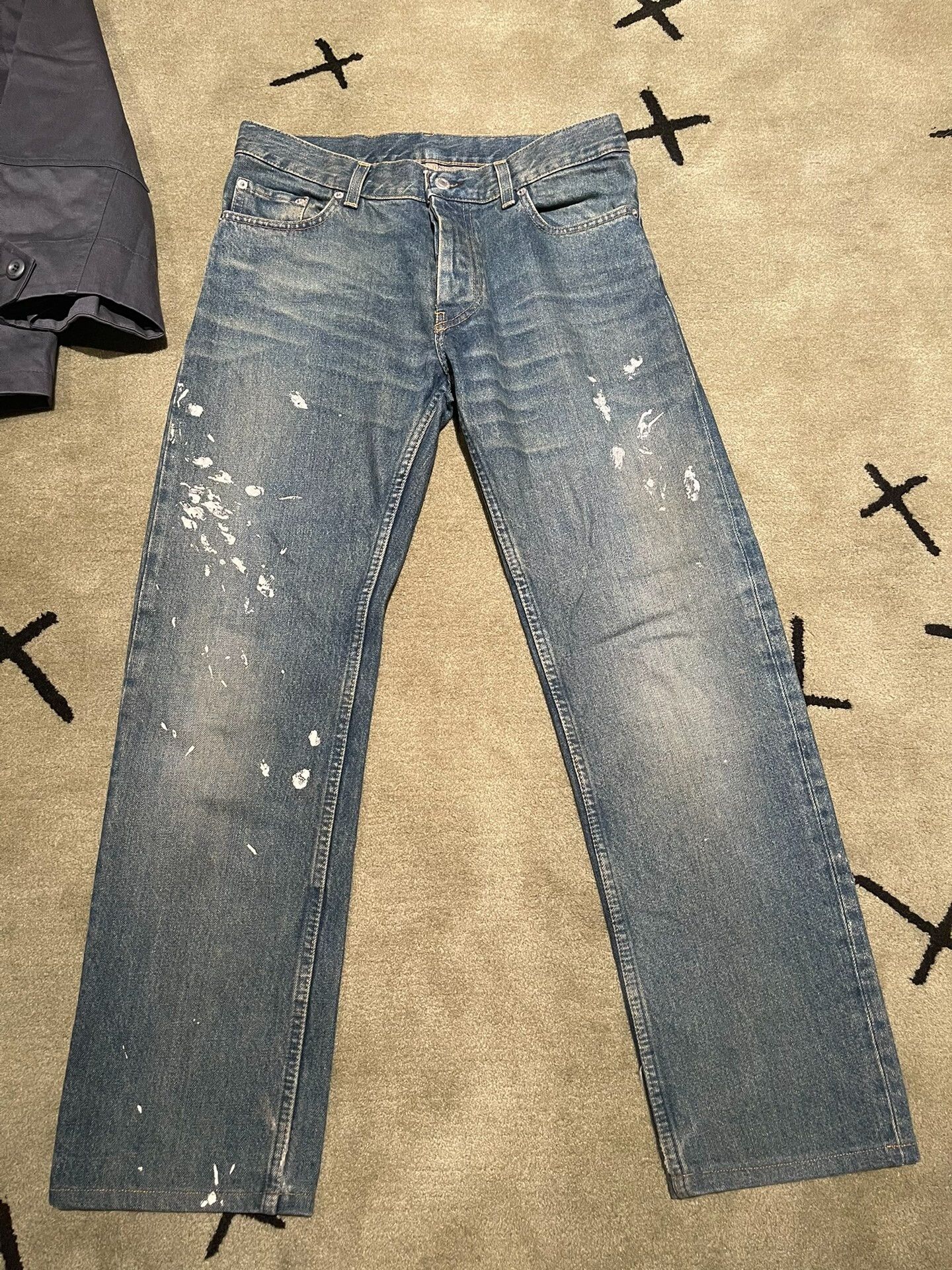 helmut lang painted jeans vintage archive style
