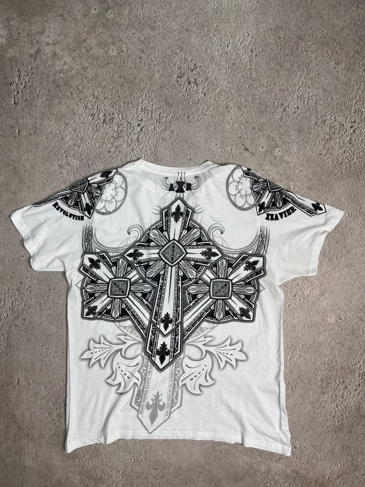 Affliction × Vintage Vintage Gray Affliction Y2K Cyber Jessie Pinkman T Shirt Size US XL / EU 56 / 4 - 1 Thumbnail