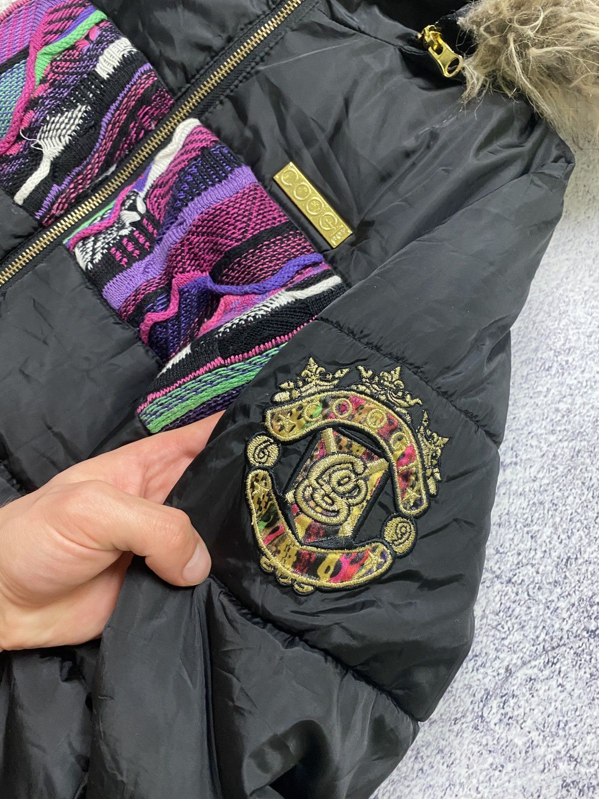 Rare Design Vintage Brand Coogi Puffer Jacket 2000s