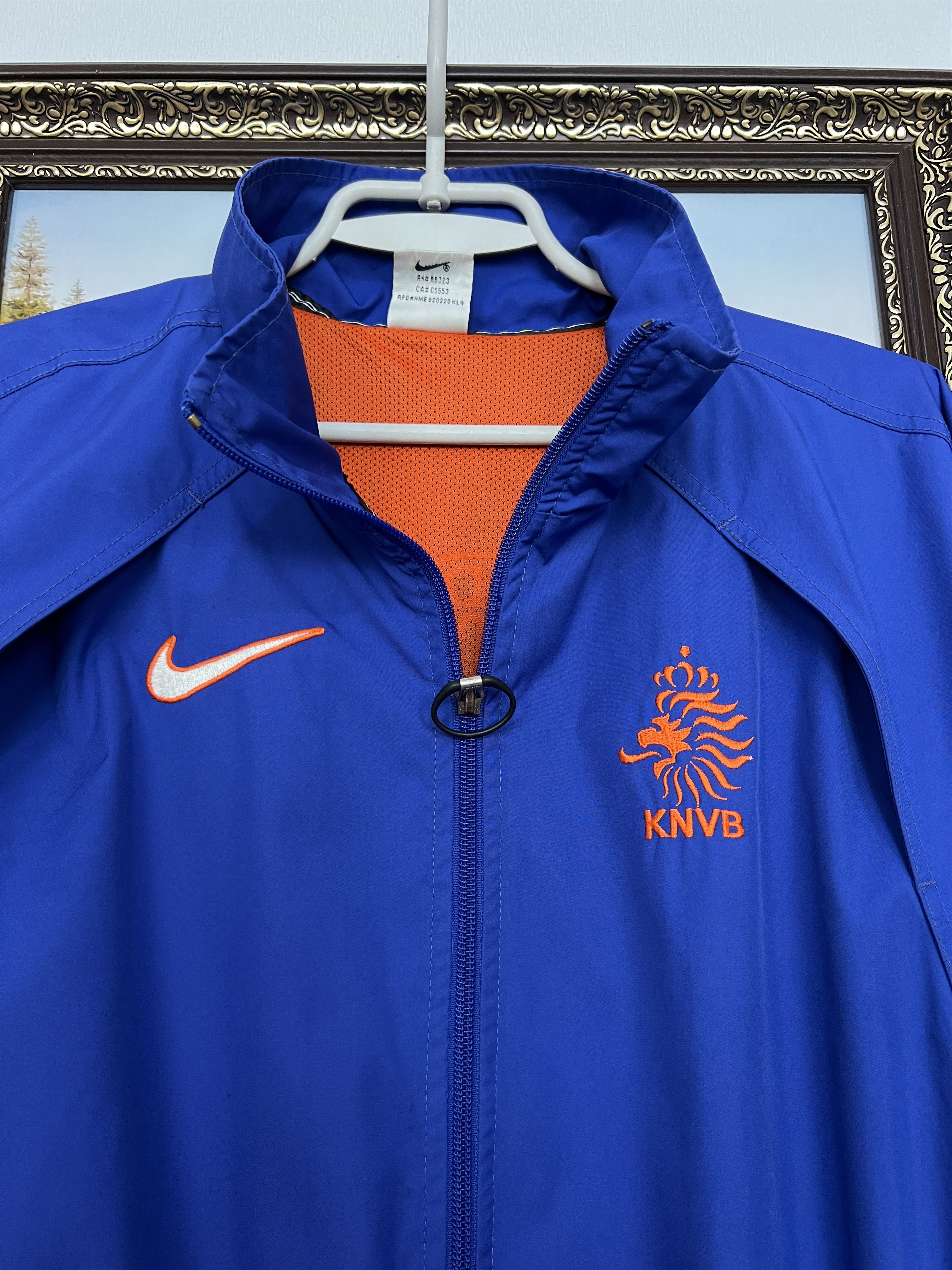 Nike Vintage 90's Nike Netherlands Holland Football Jacket Blue Size US M / EU 48-50 / 2 - 3 Thumbnail