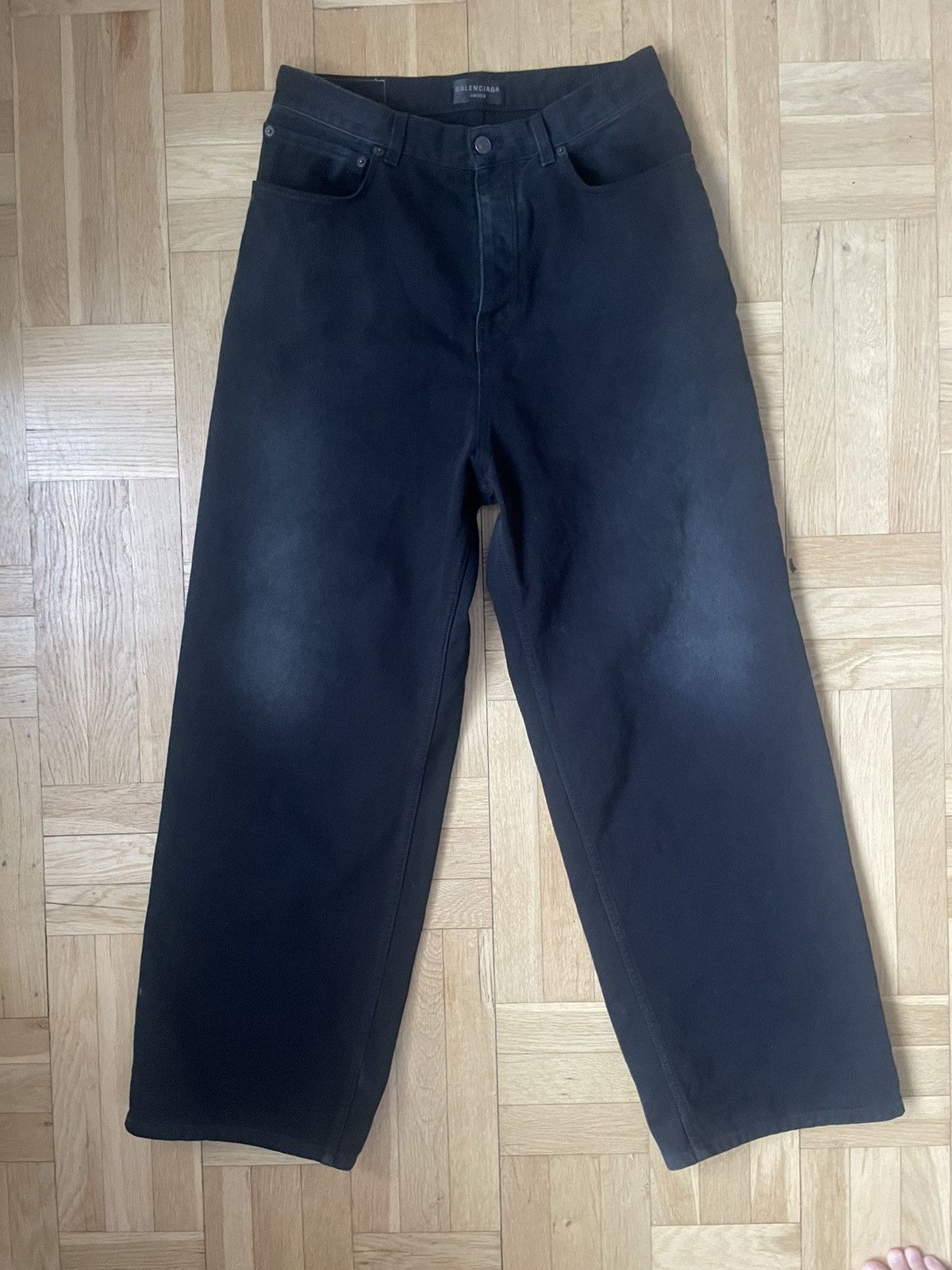Balenciaga Black baggy denim Size US 31 - 1 Thumbnail