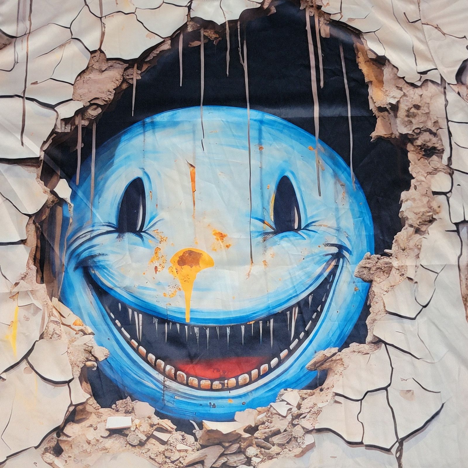 Other Creepy Smile In Wall Unisex Tee - Size XXXL* Size US XXL / EU 58 / 5 - 2 Thumbnail