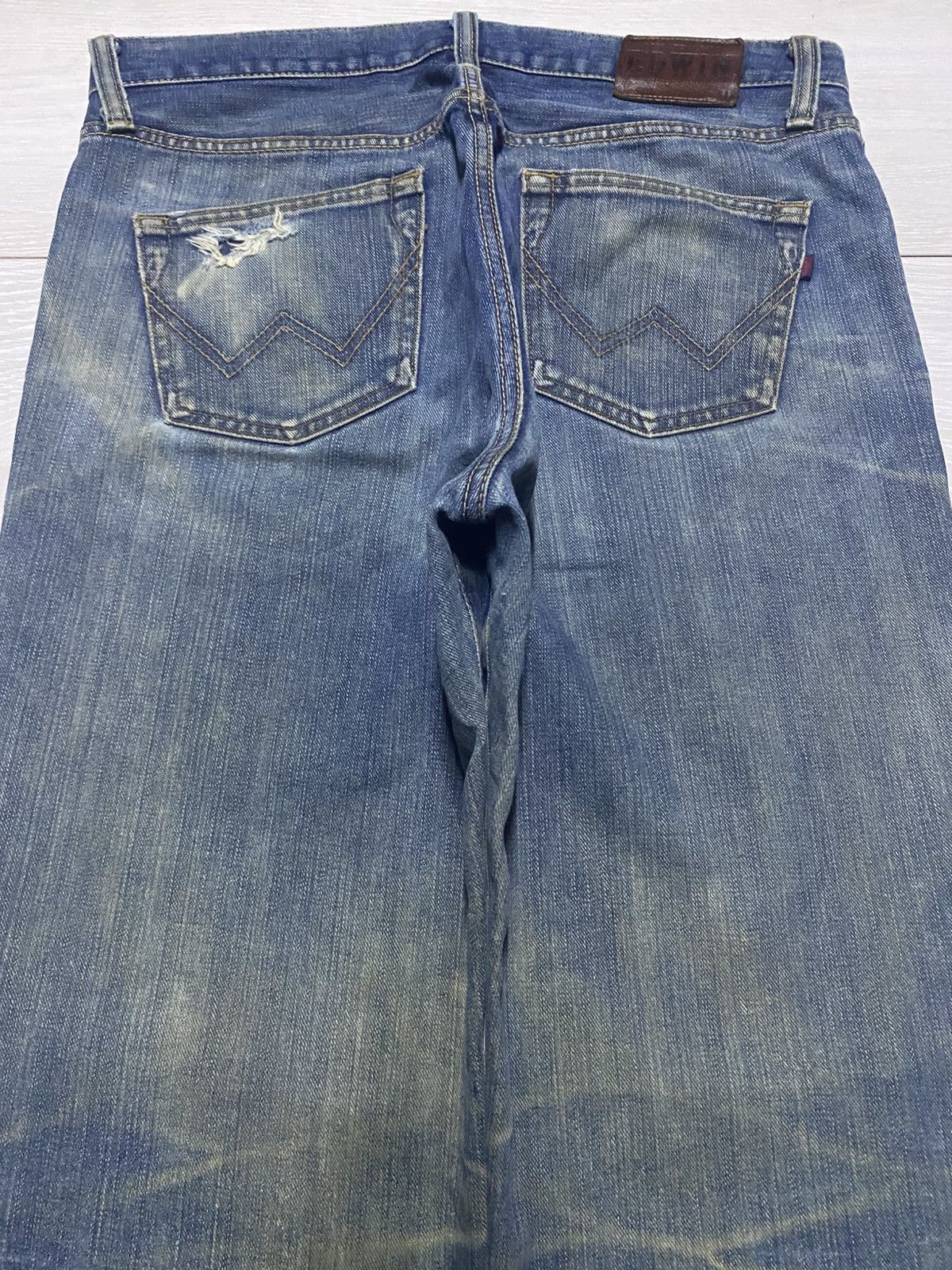Edwin Vintage Edwin 404 Crazy Mud Wash Distressed Jeans Size US 34 / EU 50 - 4 Thumbnail