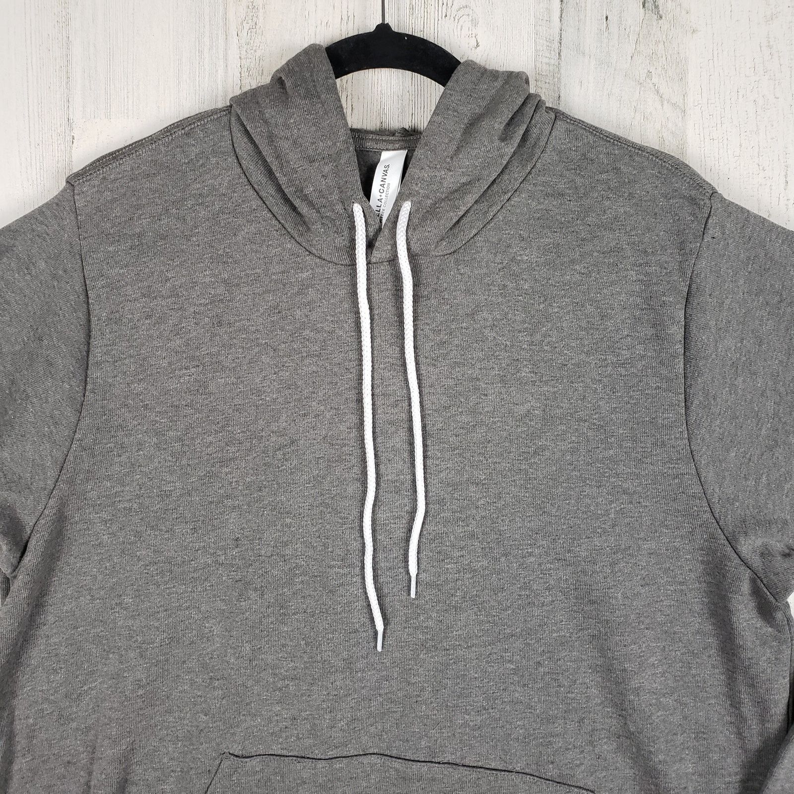 Other NWOT Bella + Canvas Grey Fleece Pullover Hoodie Large Size L / US 10 / IT 46 - 2 Thumbnail