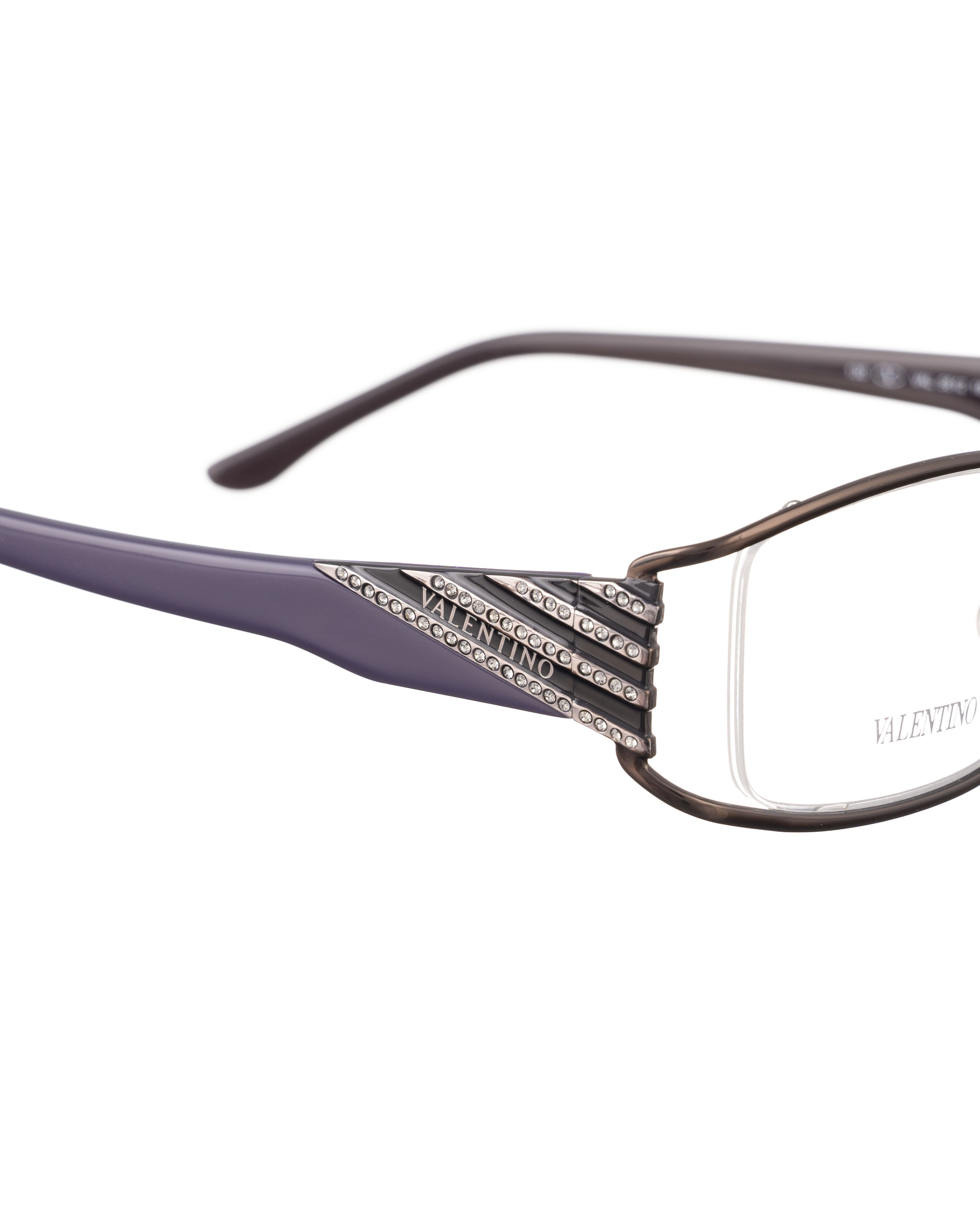 Valentino Valentino 00s Dark Grey Violet Glasses with Gems Size ONE SIZE - 3 Thumbnail