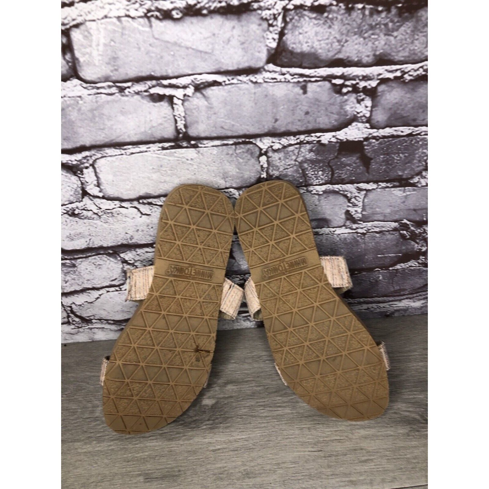 Minnetonka Minnetonka 532288 Pink Fabric Striped Casual Slides Sandals Size US 7 / IT 37 - 7 Thumbnail
