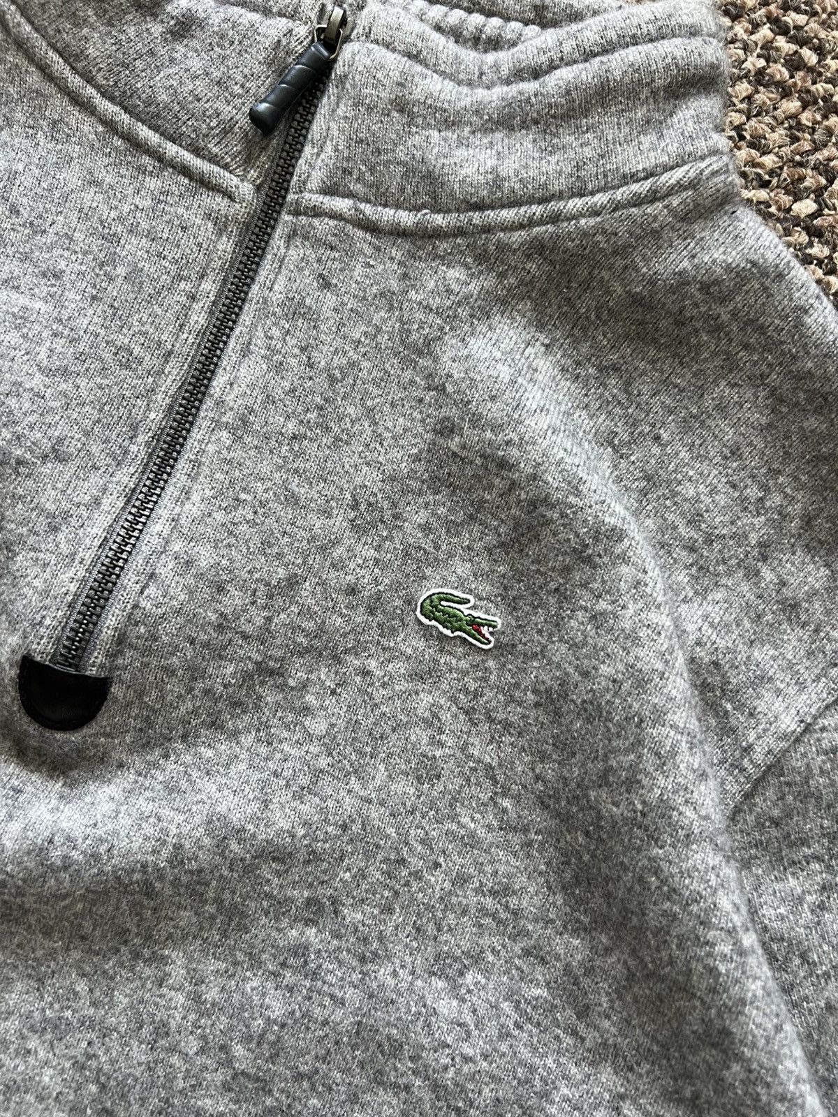 Lacoste Lacoste Jumper 1/4 Zip Sweater Pullover Grey Casual classic Size US XXL / EU 58 / 5 - 6 Thumbnail