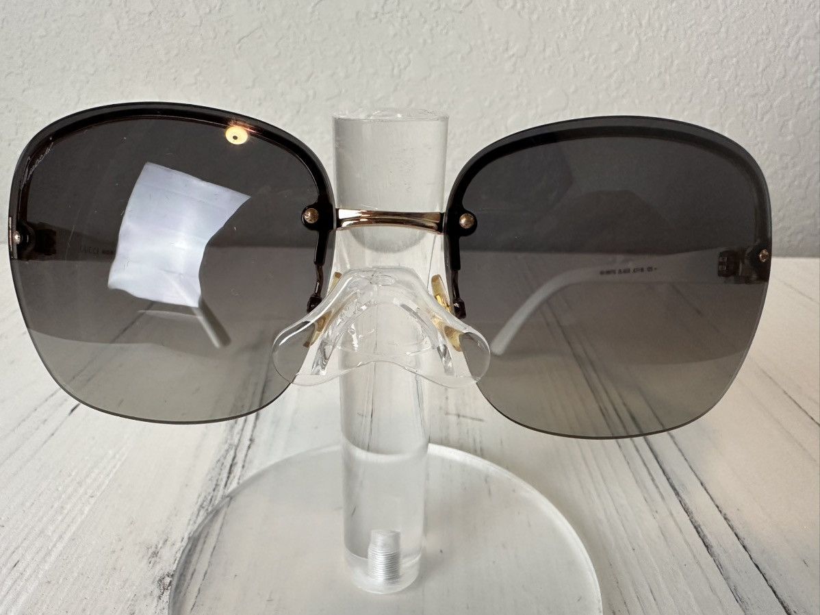 Gucci Gucci Rhinestone Sherry Line Rimless Sunglasses Size ONE SIZE - 10 Thumbnail