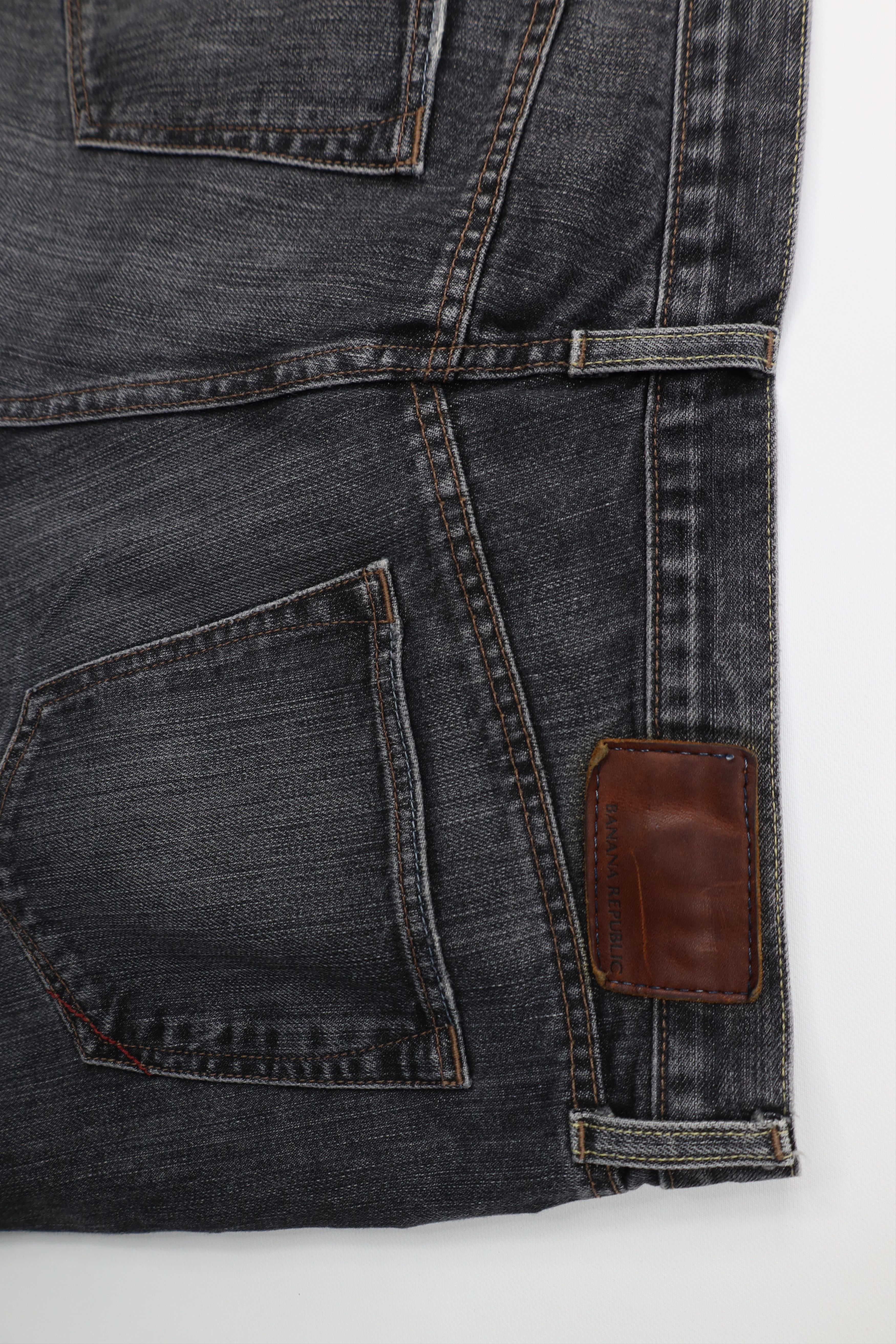 Banana Republic Vintage Y2K Banana Republic Straight Leg Denim Jeans Black Size US 35 - 13 Thumbnail