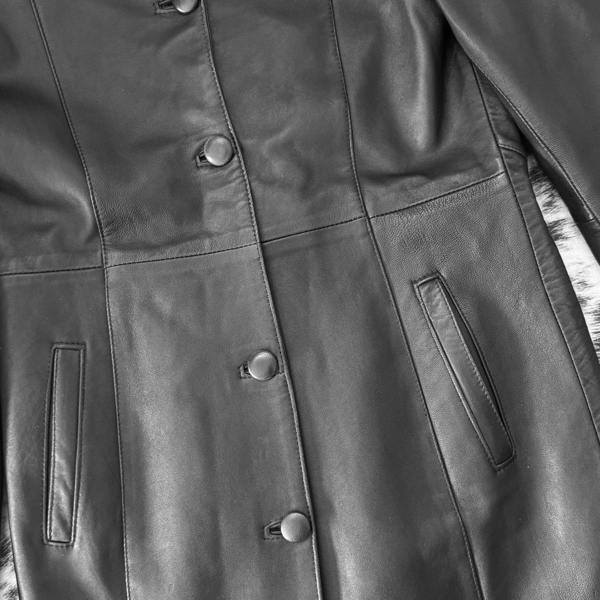 Vintage Iconic super long matrix leather coat Size M / US 6-8 / IT 42-44 - 4 Thumbnail