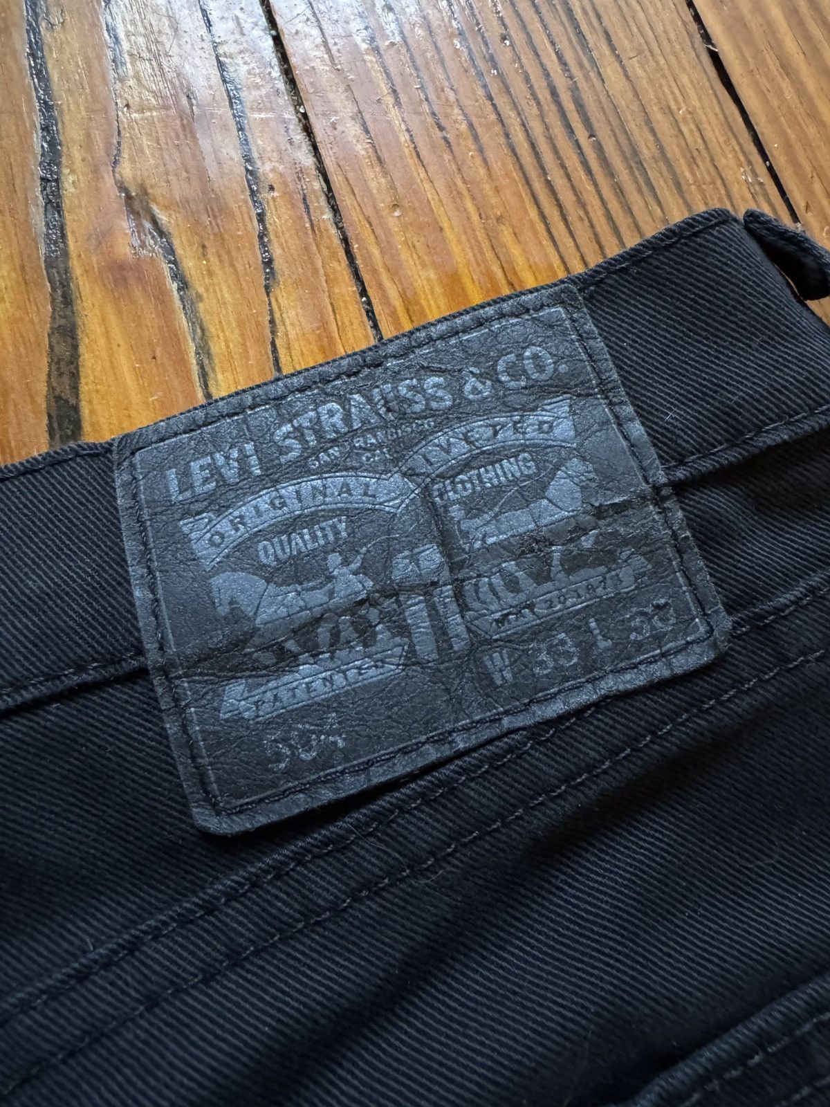 Levi's Black Denim Levi Pants Size US 33 - 6 Thumbnail