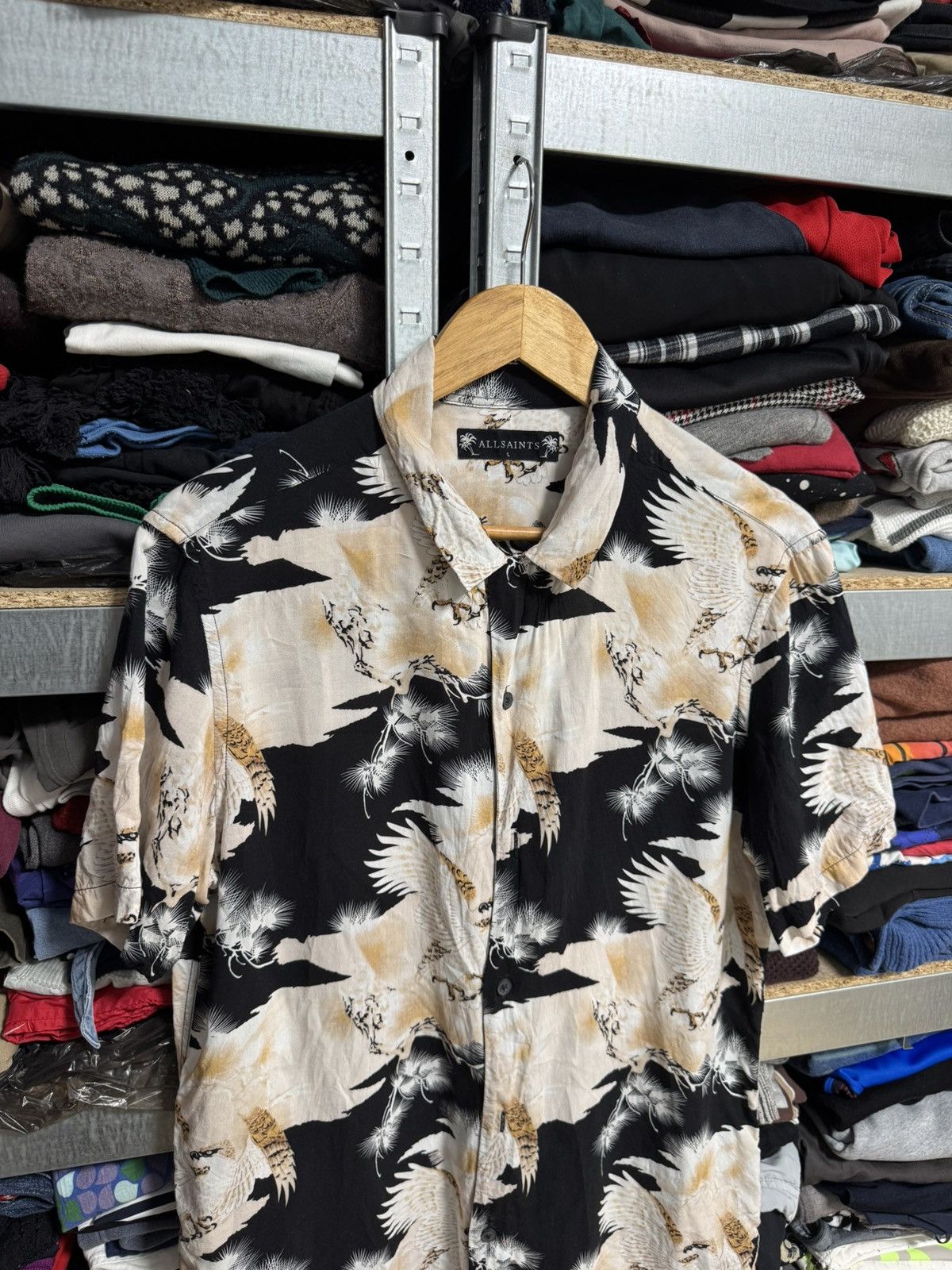 Allsaints Allsaints Hawaiian Button Shirt Short Sleeve Aloha Printed Size US L / EU 52-54 / 3 - 2 Thumbnail