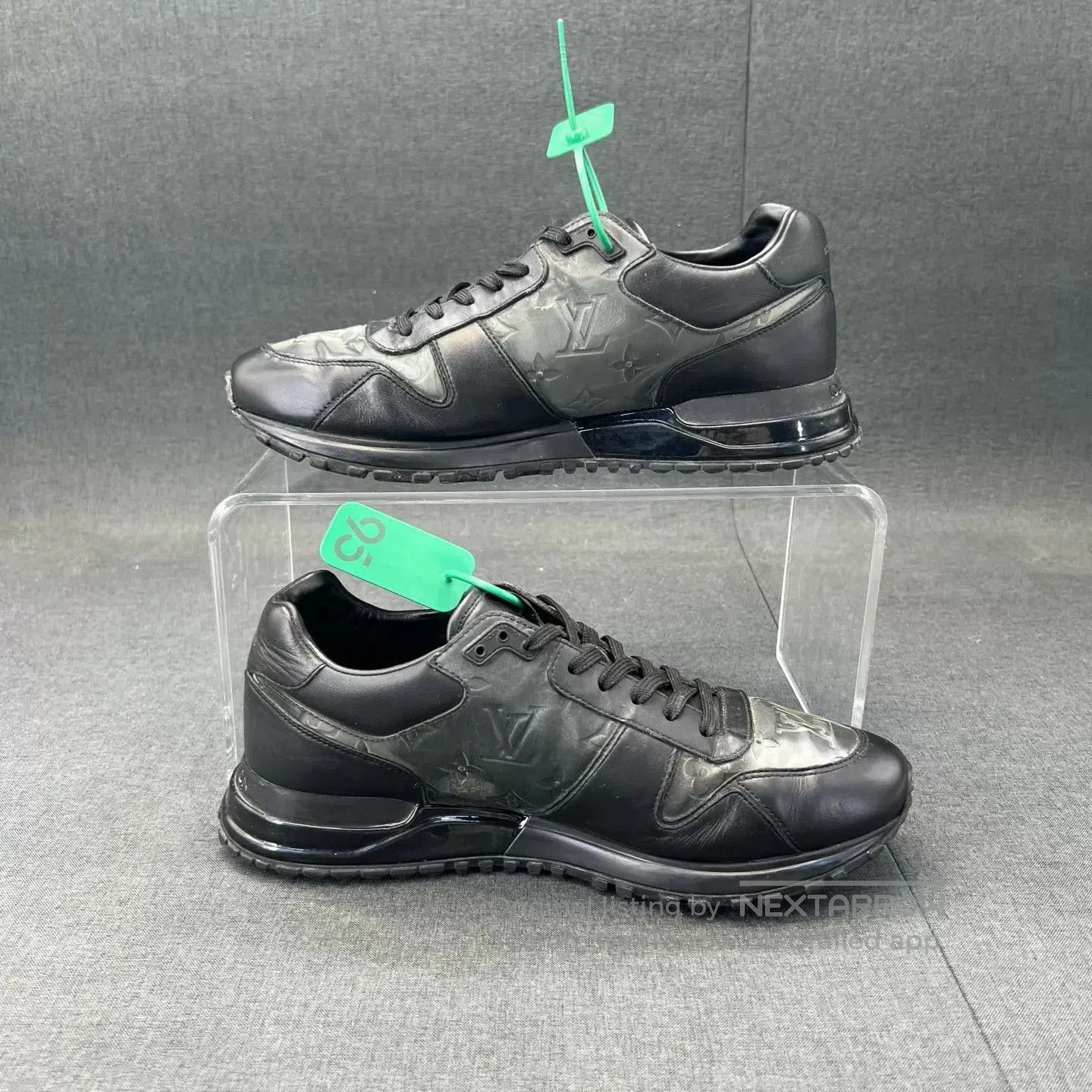 Louis Vuitton Black Low-Top Sneakers Size 6.5. Size US 6.5 / EU 39-40 - 3 Thumbnail