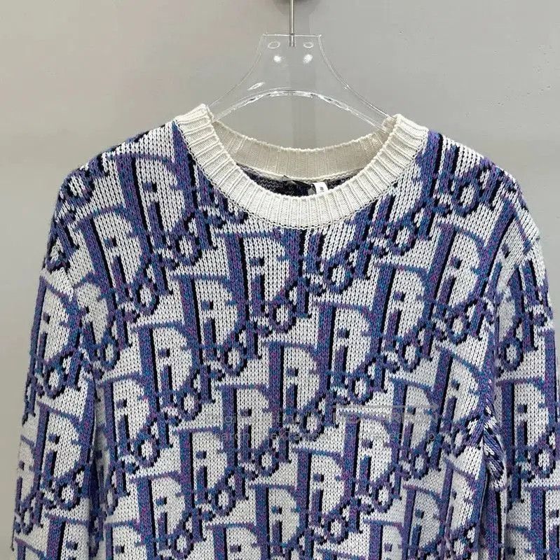 Dior Dior Purple Wool Logo Long Sleeve Sweater . Size S / US 4 / IT 40 - 2 Thumbnail
