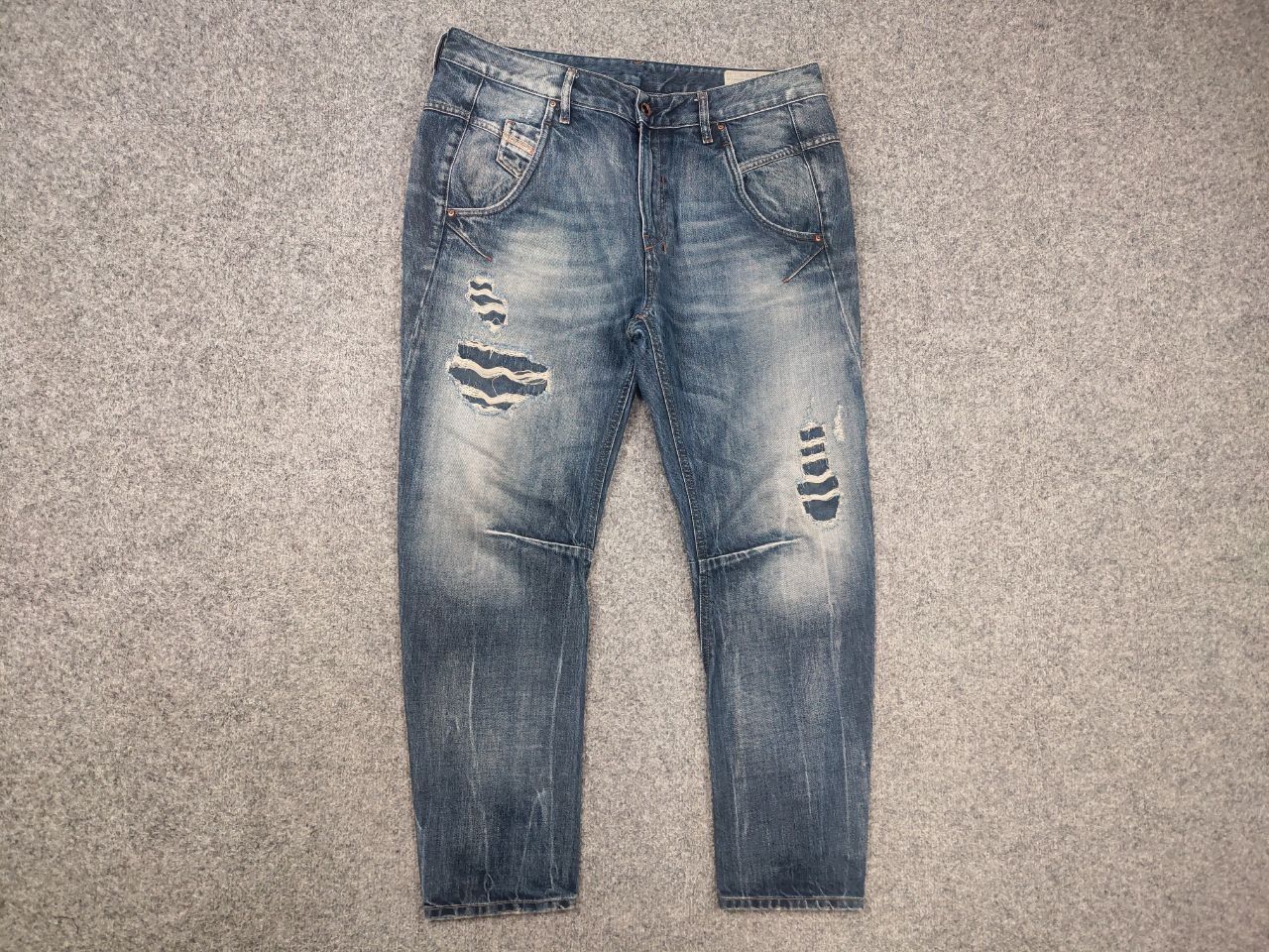 Diesel Diesel fayza relaxed low waist Distressed Denim Blue Jeans Size US 32 / EU 48 - 2 Thumbnail