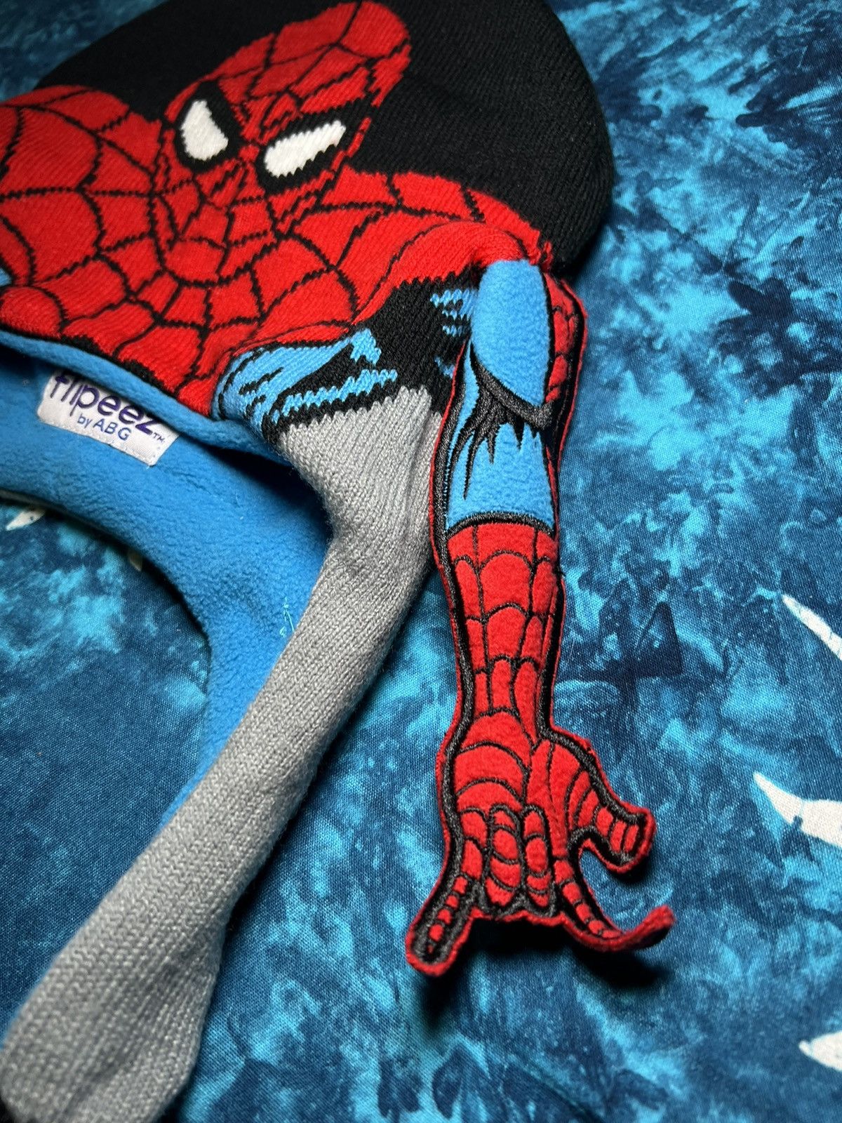 Marvel Comics SPIDER-MAN BIG LOGO MARVEL BEANIE HATS Y2K DRILL 90s Size ONE SIZE - 8 Thumbnail