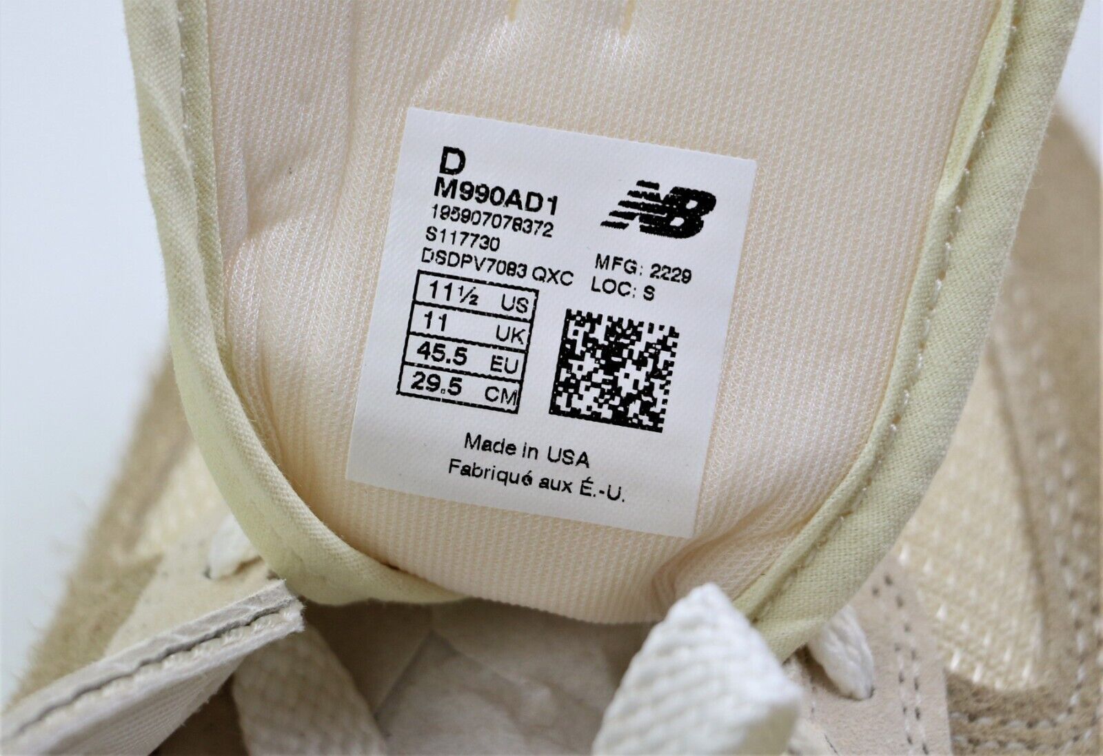 New Balance New Balance MADE in USA 990v1 Shoes Macadamia Teddy Santis Size US 11.5 / EU 44-45 - 9 Thumbnail