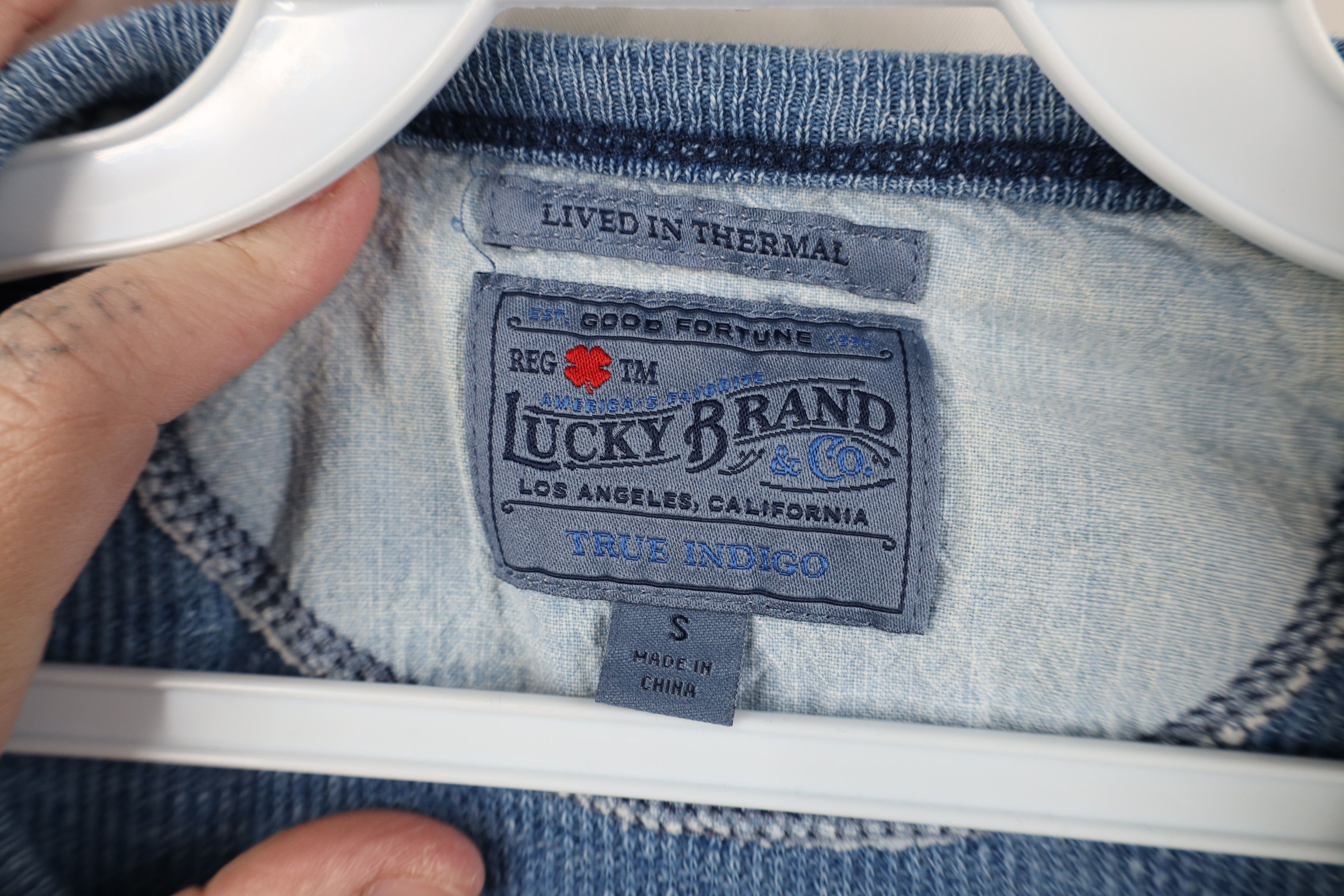 Lucky Brand Vintage Y2K Lucky Brand Waffle Knit Long Sleeve T-Shirt Size US S / EU 44-46 / 1 - 5 Thumbnail