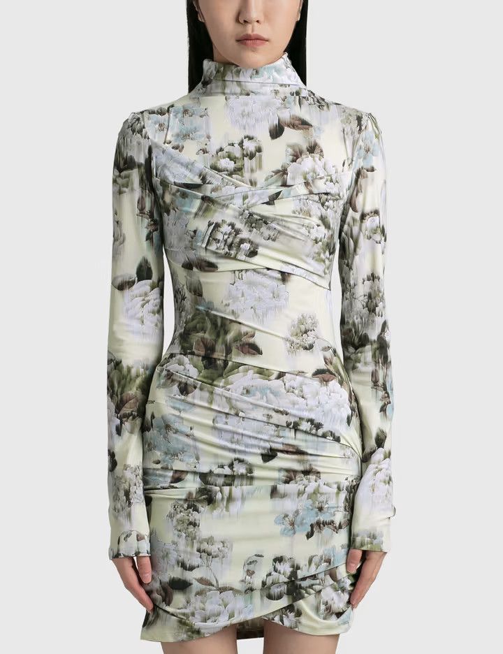 Off-White o1y1125 Mini Dress in Multicolor Size L / US 10 / IT 46 - 1 Thumbnail