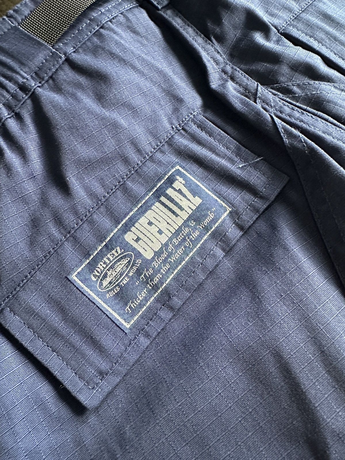 Corteiz Guerillaz Cargo Pants Navy Blue