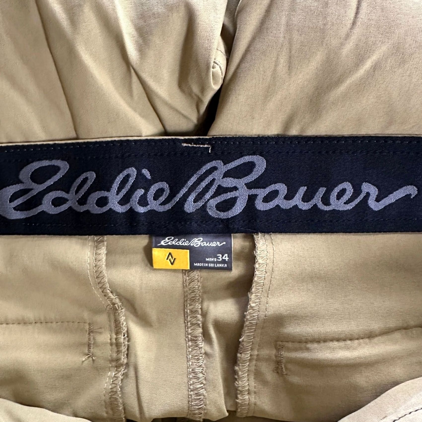 Eddie Bauer Eddie Bauer Men Cargo Hiking Pants 34 Tan Flat Front Straight Leg Jogger Stretch Cargo Hiking Pants Mens 34 Brown Size US 34 / EU 50 - 3 Thumbnail