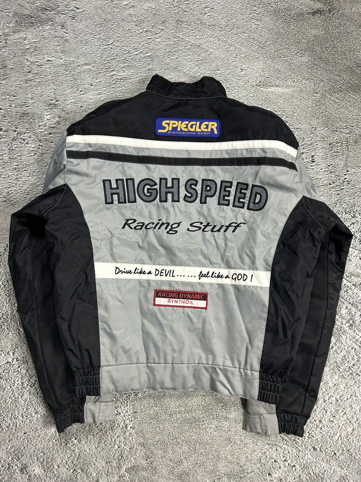 Vintage High Speed Racing Jacket vintage bomber jacket grey Size US S / EU 44-46 / 1 - 8 Thumbnail