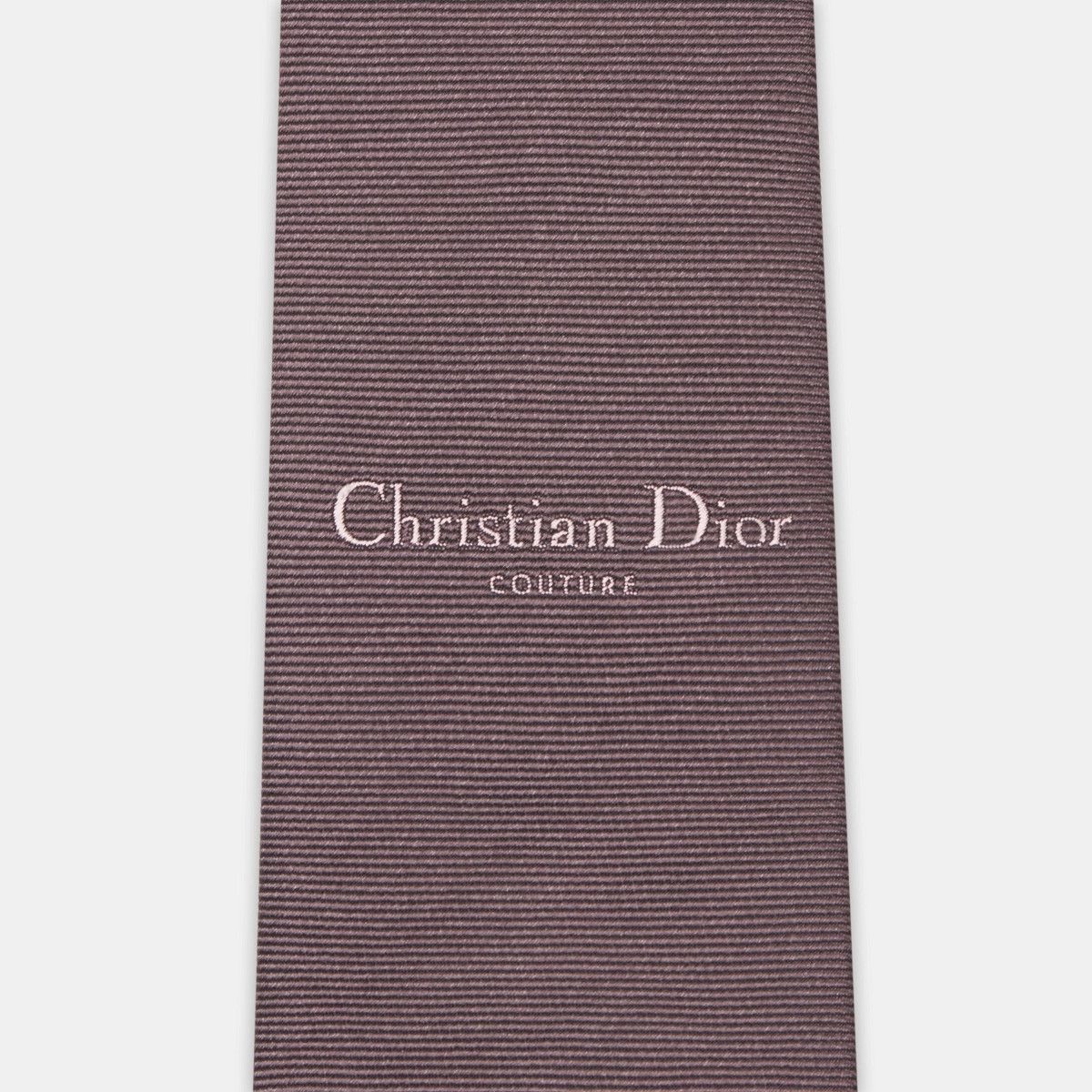 Dior o1bcso1str1124 Size: OS /Couture Tie in Plum Silk Size ONE SIZE - 3 Thumbnail