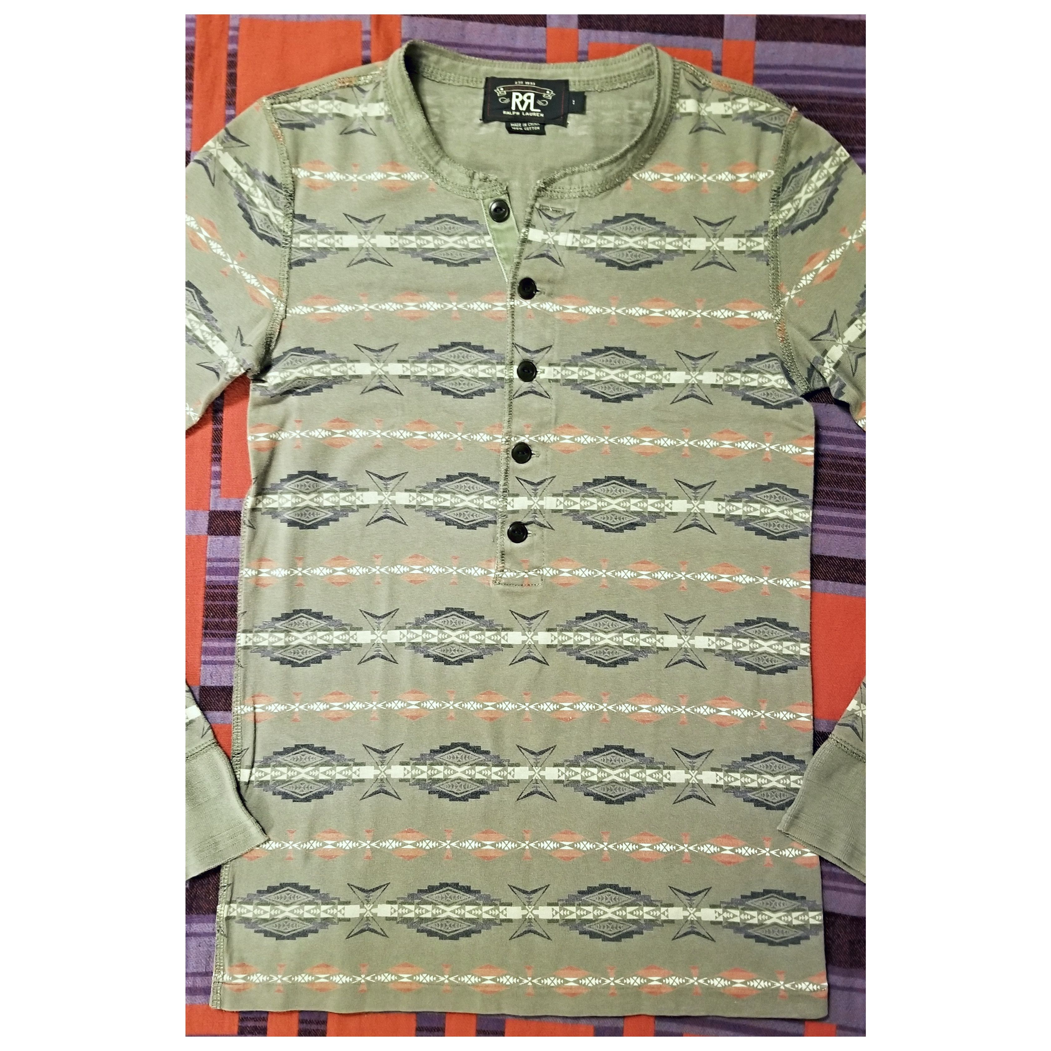RRL Ralph Lauren × Ralph Lauren × Vintage DOUBLE RL RALPH LAUREN RRL HENLEY SHIRT- WOMEN'S SIZE 1 Size S / US 4 / IT 40 - 3 Thumbnail